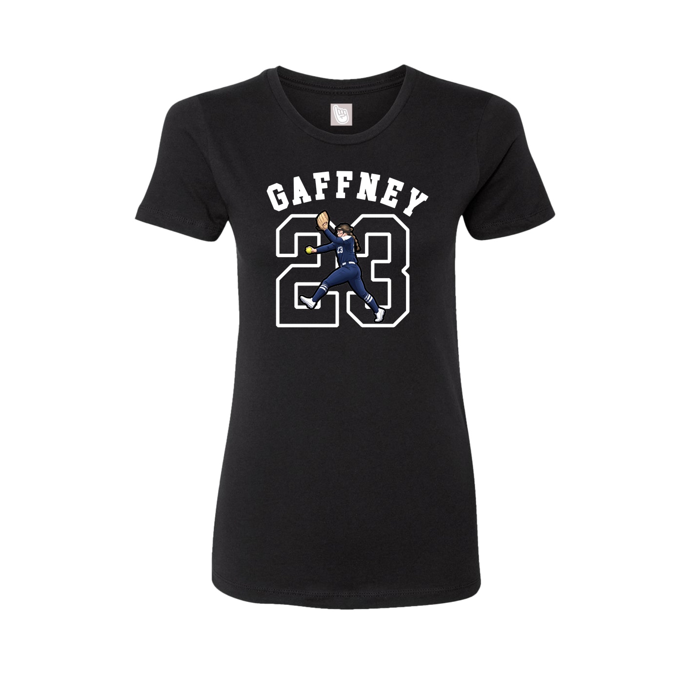 Fitted Women's Tee — Shirsey Arch in Black