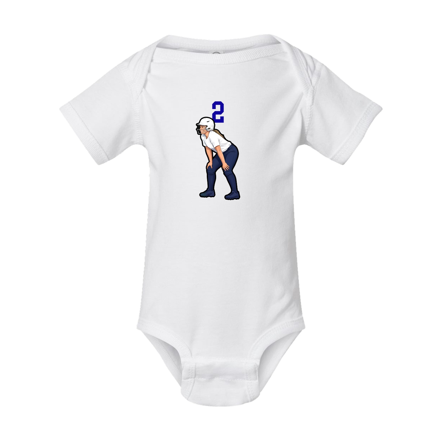Baby Onesie — Number Top in White