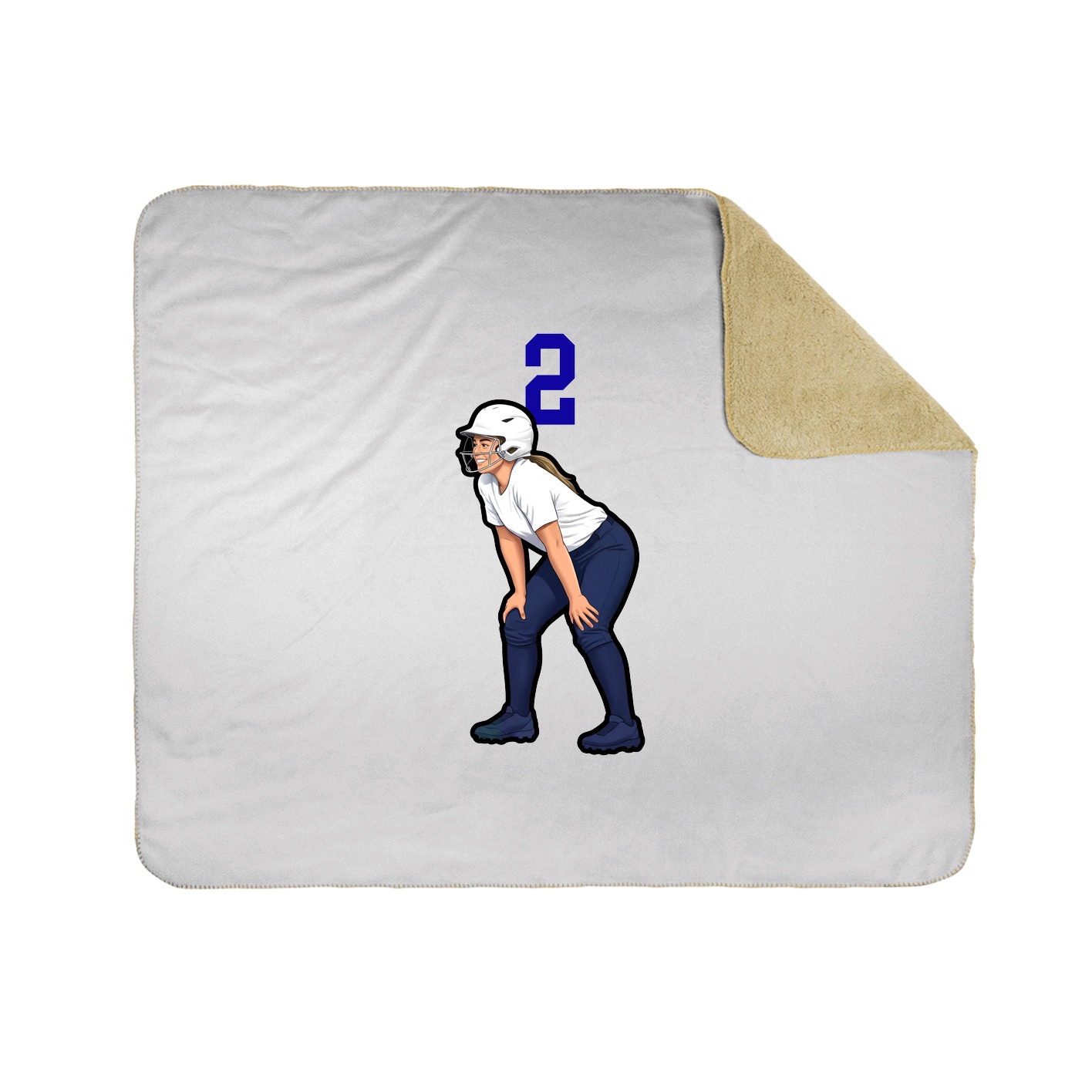 Throw Blanket — Number Top in White