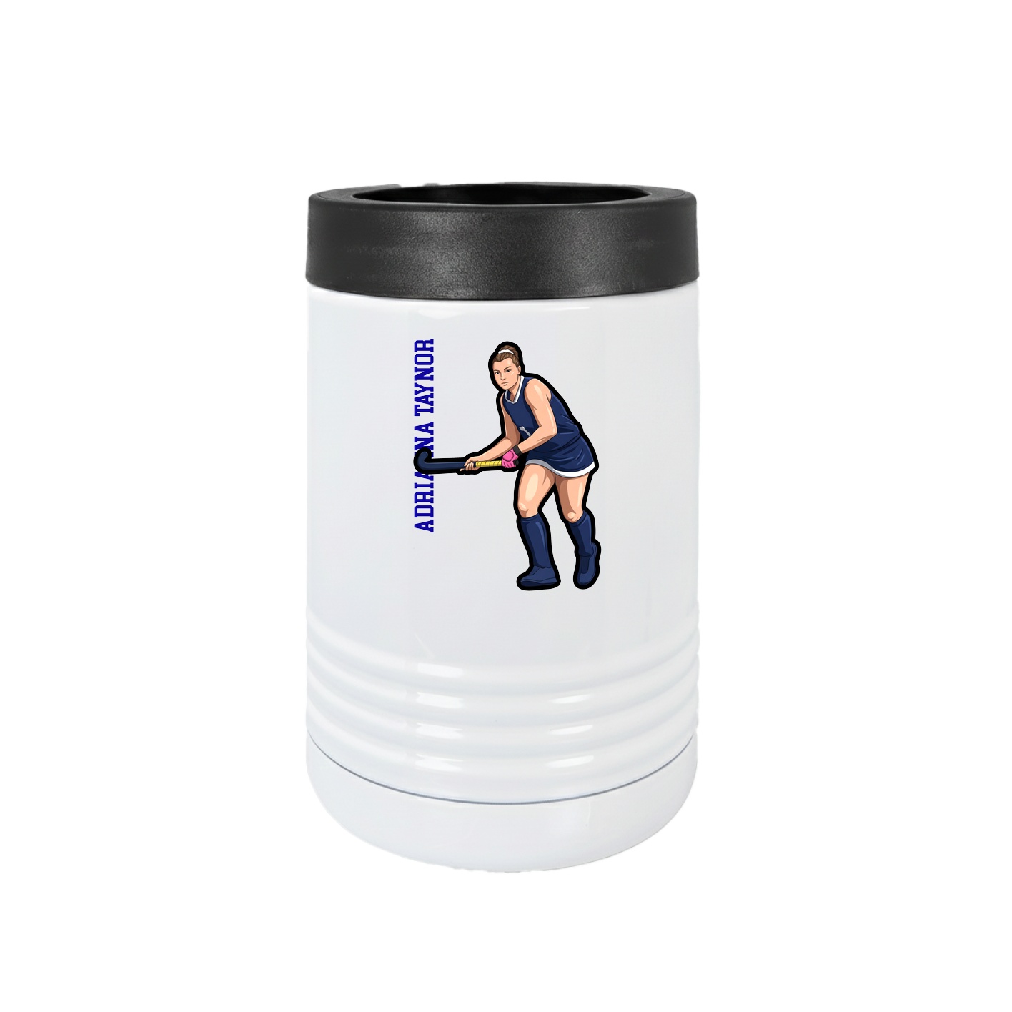 Beverage Holder — Name Vertical in White