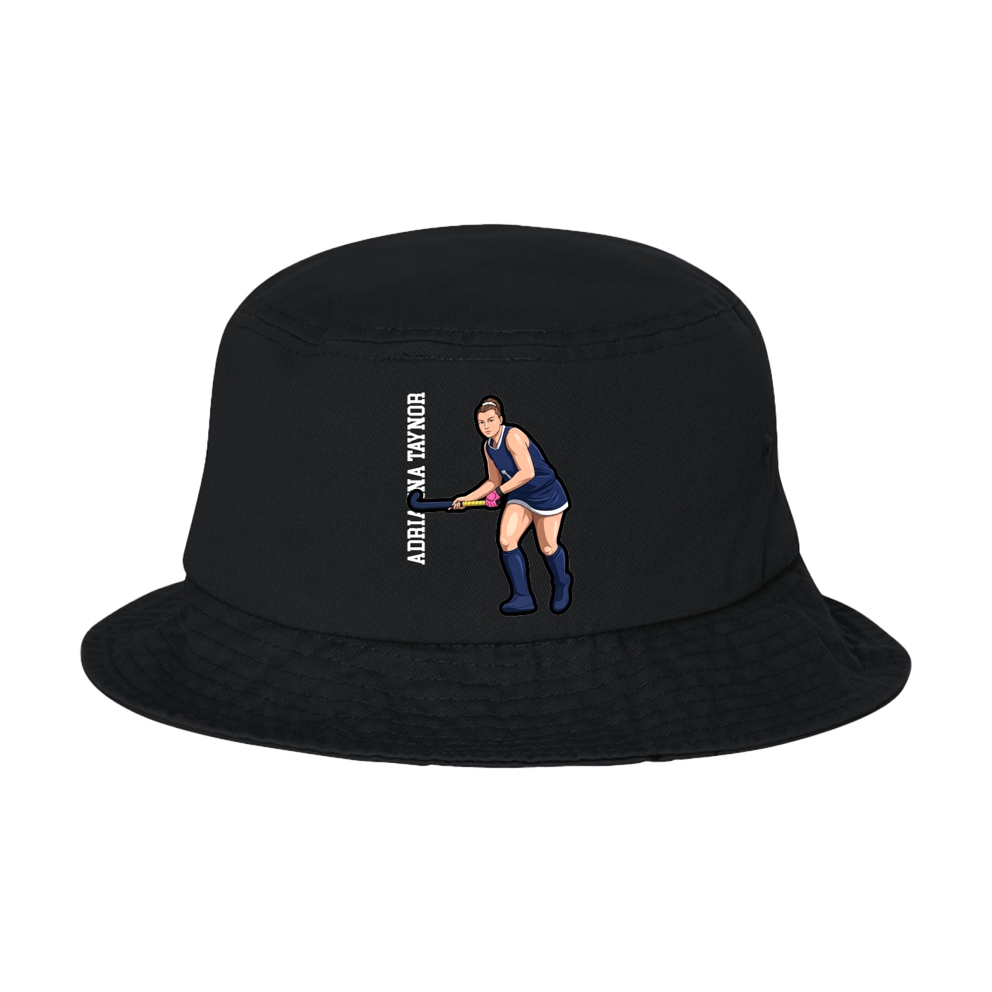 Bucket Cap — Name Vertical in Black