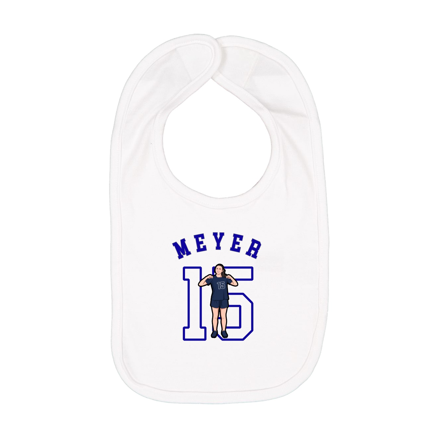 Infant Bib — Shirsey Arch in White