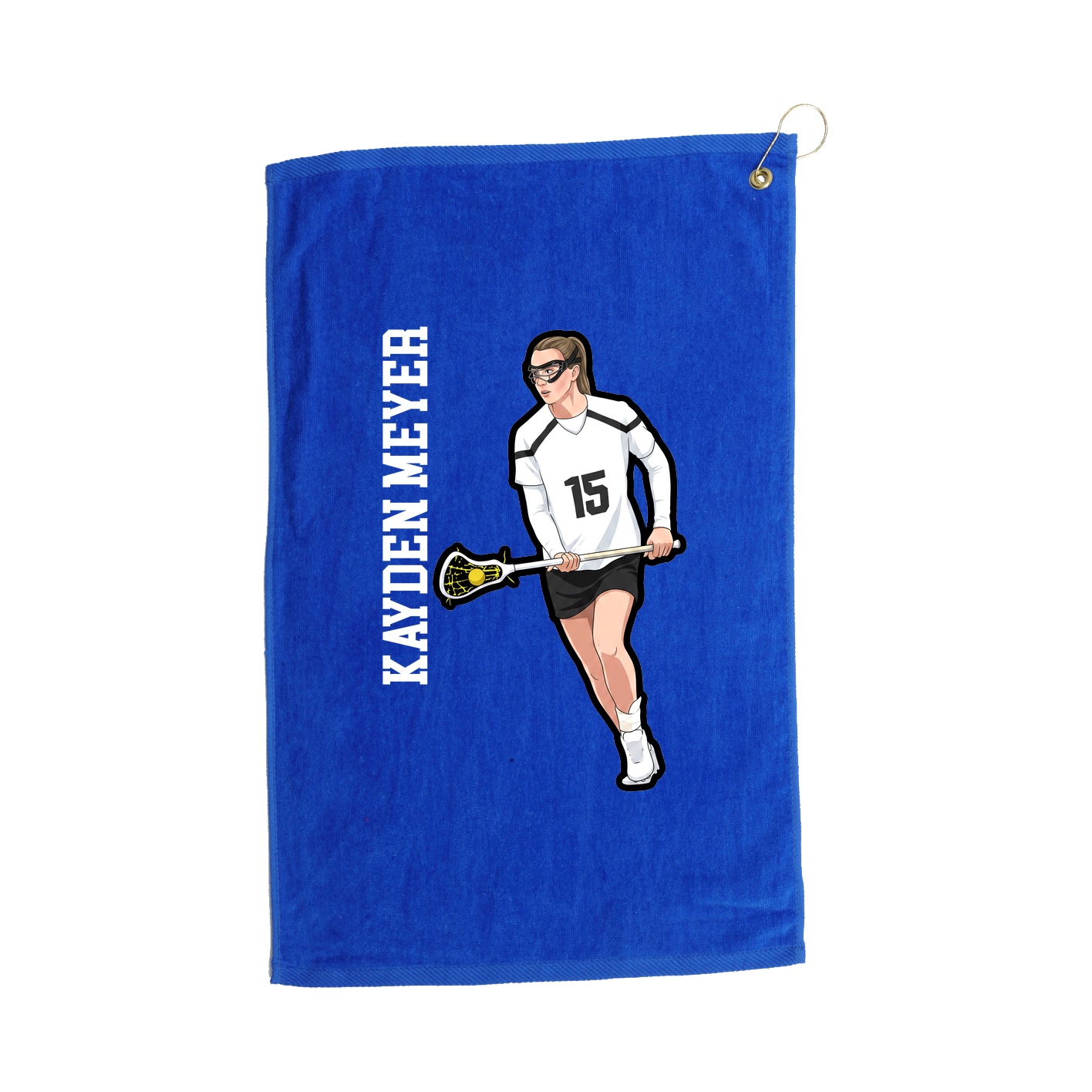 Golf Towel — Name Vertical in Royal