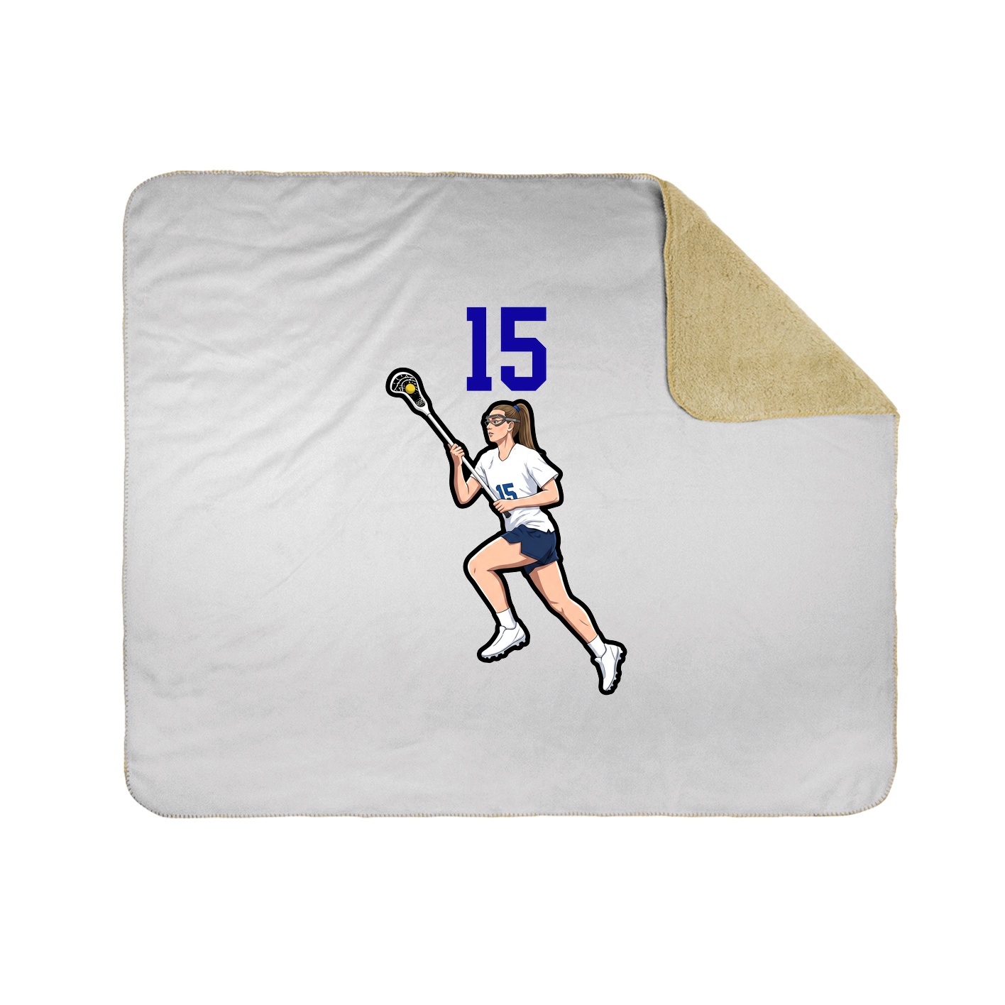 Throw Blanket — Number Top in White