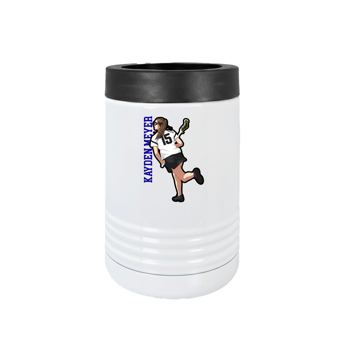 Beverage Holder — Name Vertical in White