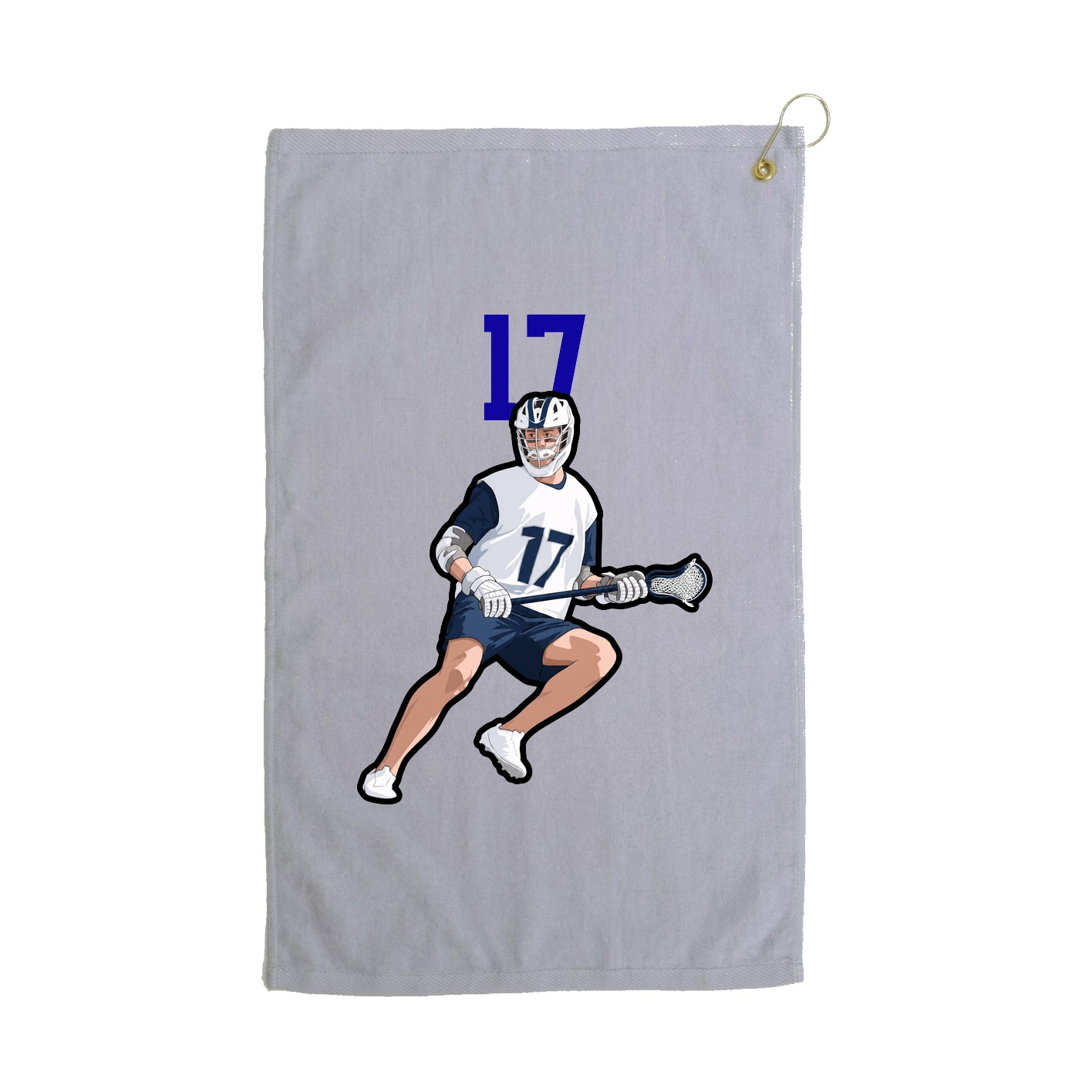 Golf Towel — Number Top in Grey