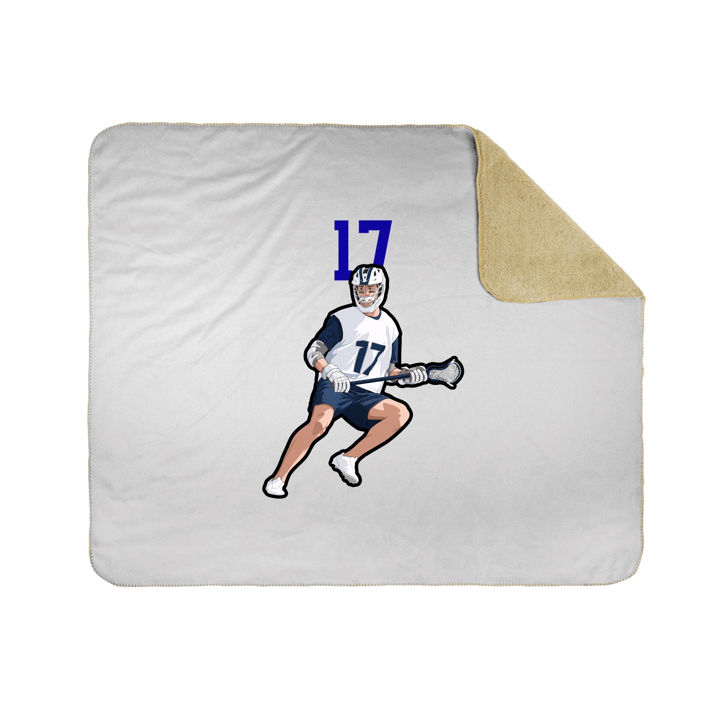 Throw Blanket — Number Top in White