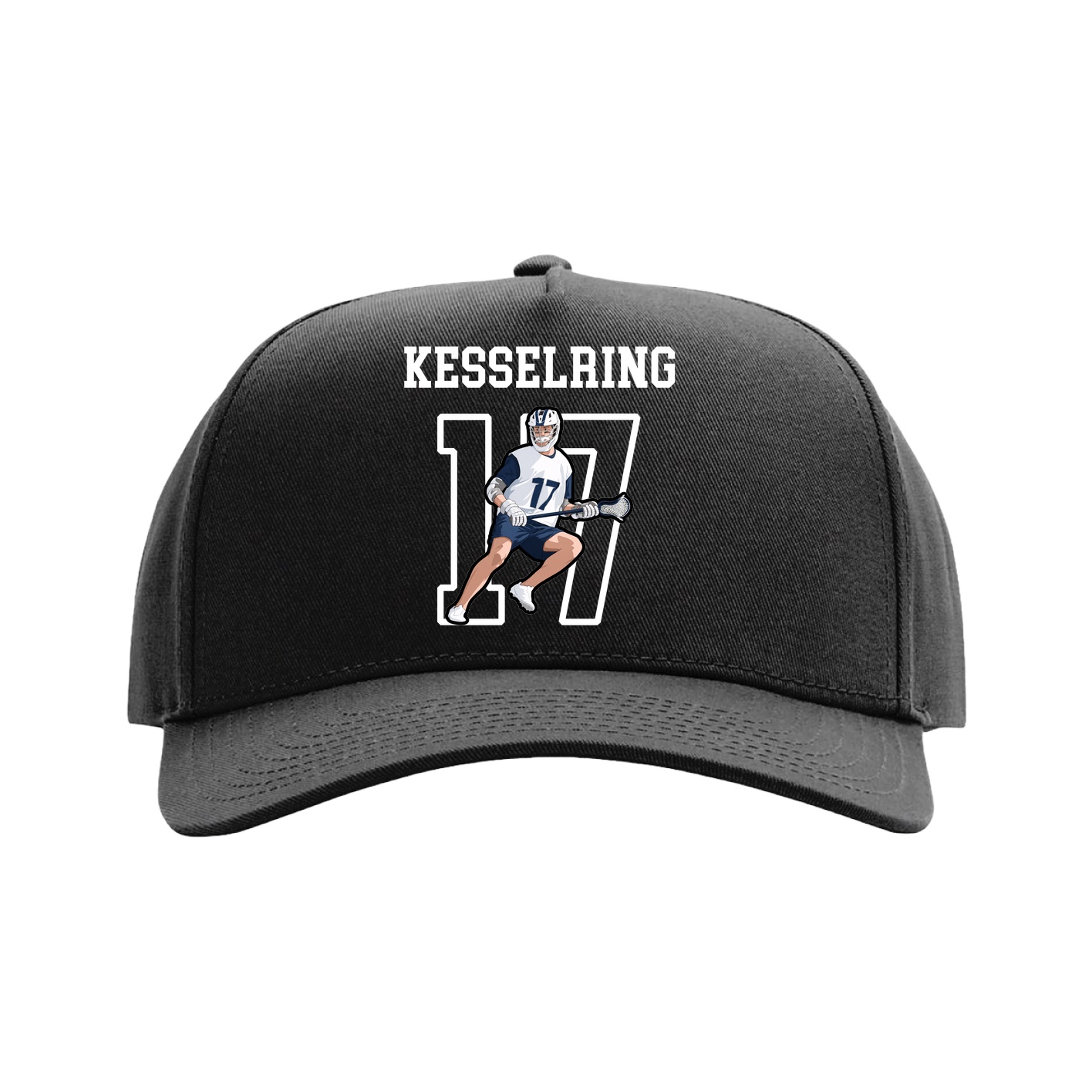 Full Fabric Five-Panel Champ Cap — Shirsey in Black