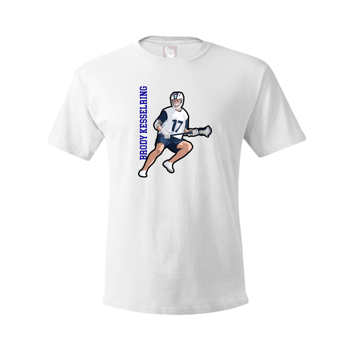 Tee — Name Vertical in White