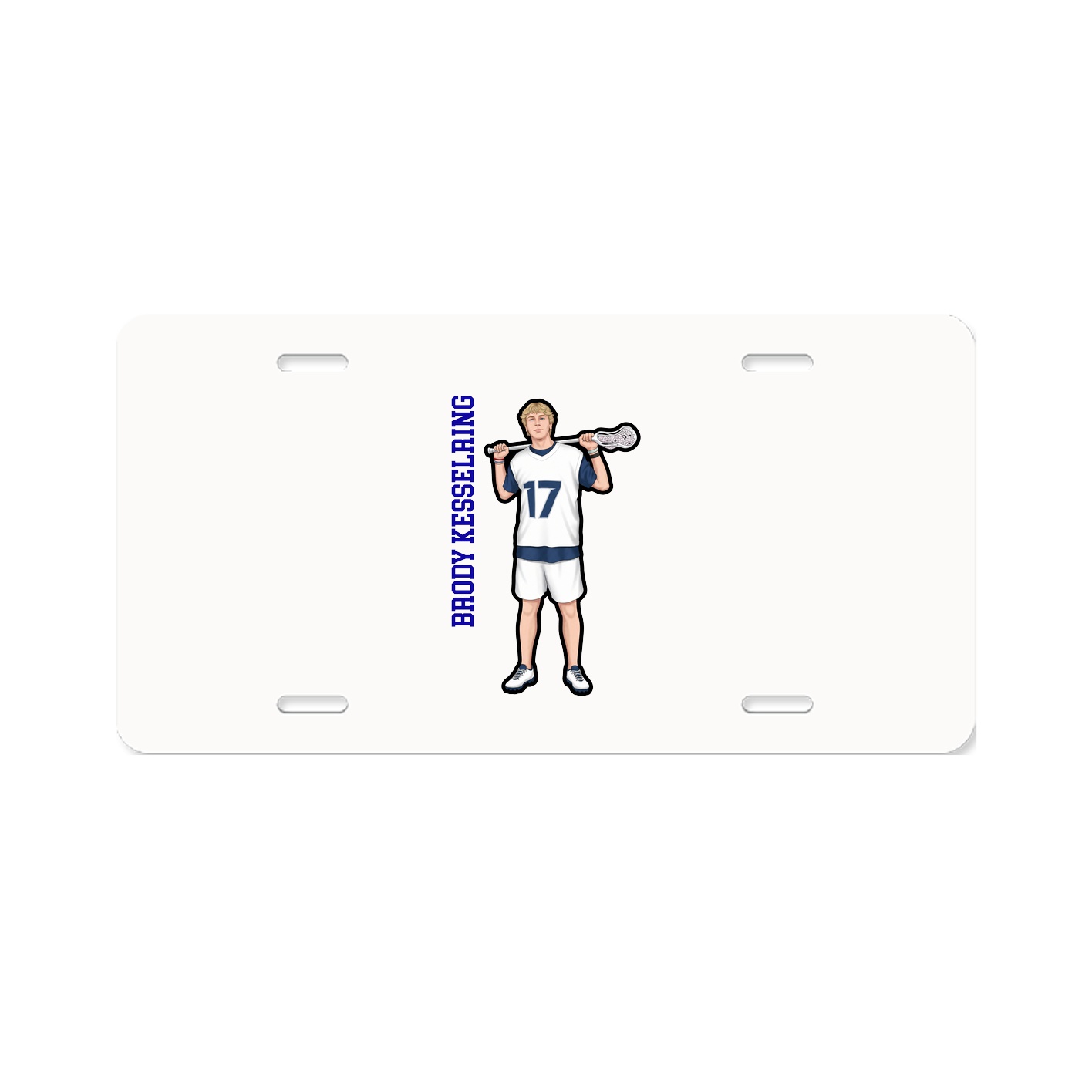 License Plate — Name Vertical in Classic