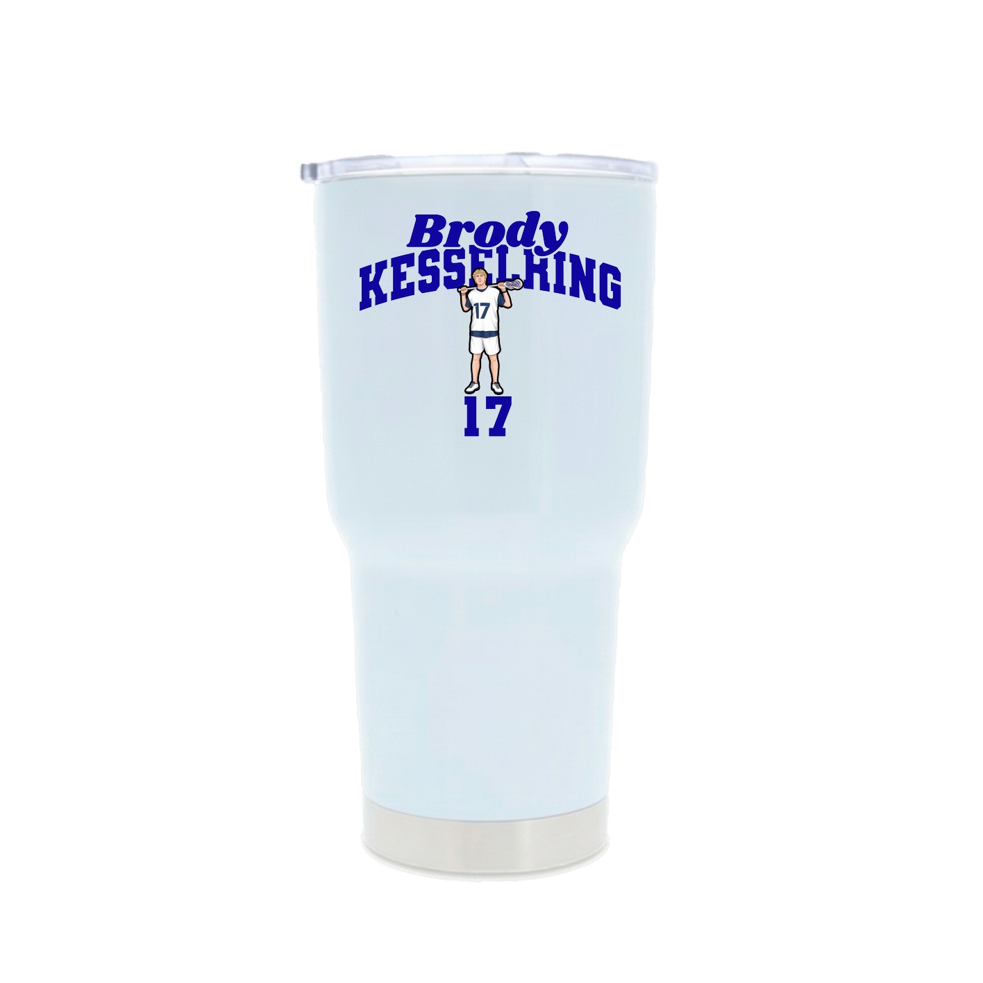 30oz Stainless Steel Tumbler — Signature Arch in White