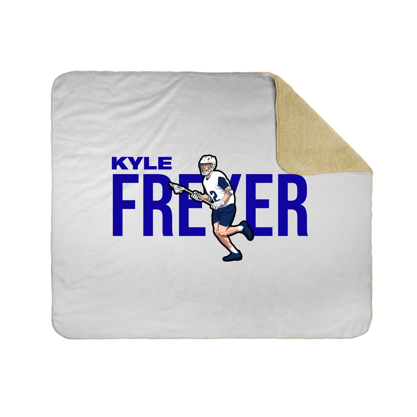 Throw Blanket — Player Name in White