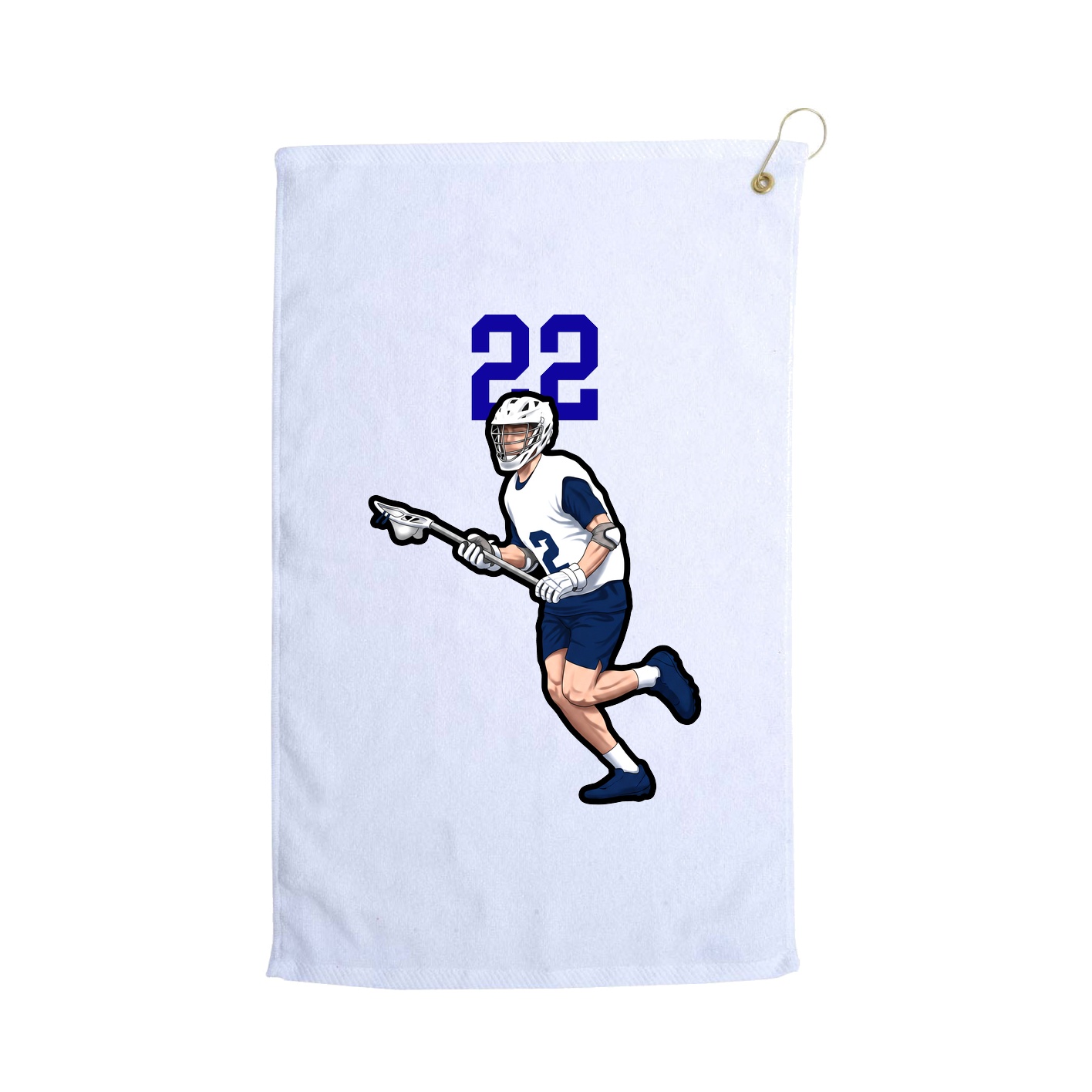 Golf Towel — Number Top in White