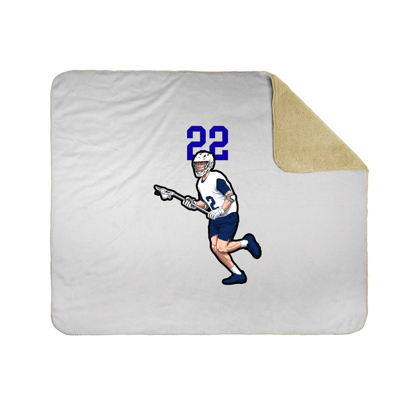 Throw Blanket — Number Top in White