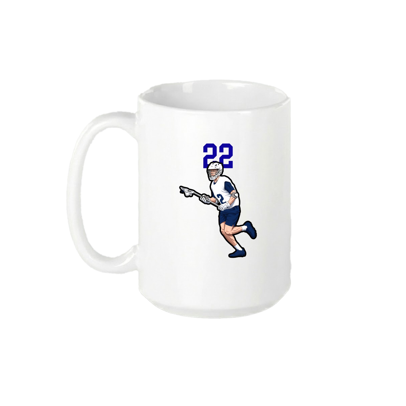 15oz Coffee Mug — Number Top in White