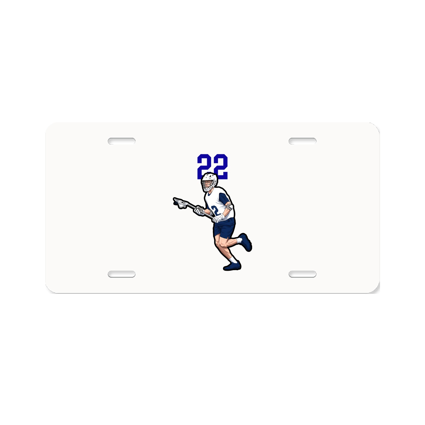 License Plate — Number Top in Classic