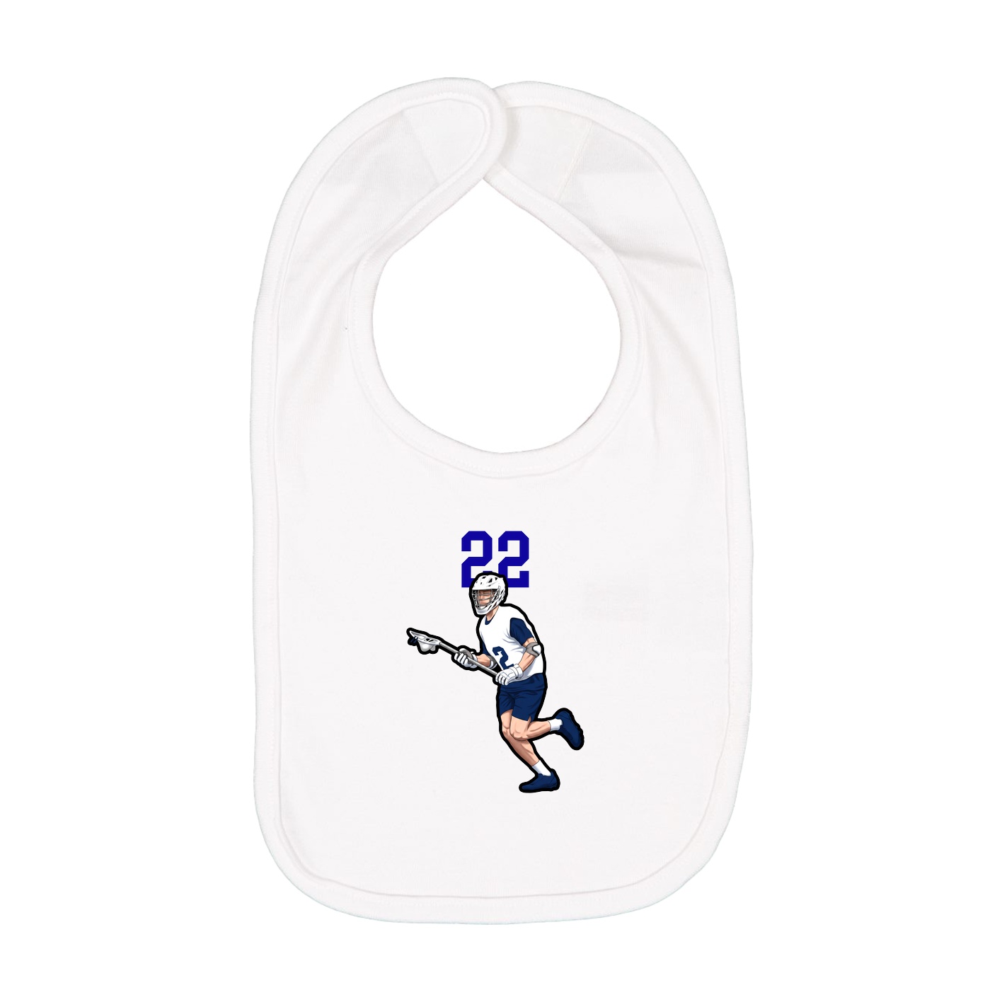 Infant Bib — Number Top in White