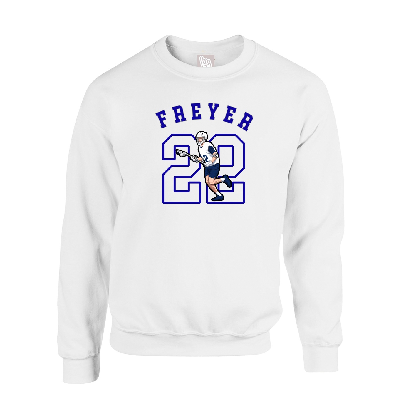 Fleece Crew — Shirsey Arch in White