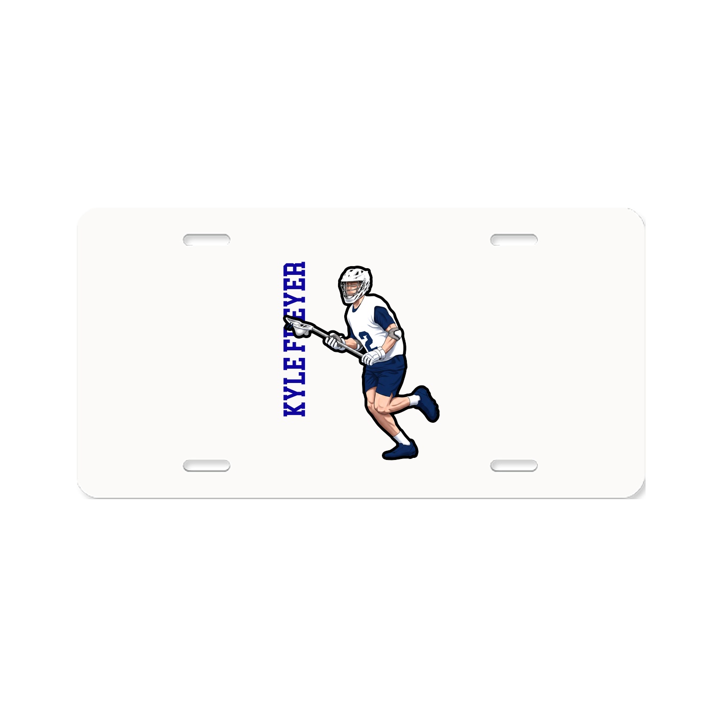 License Plate — Name Vertical in Classic