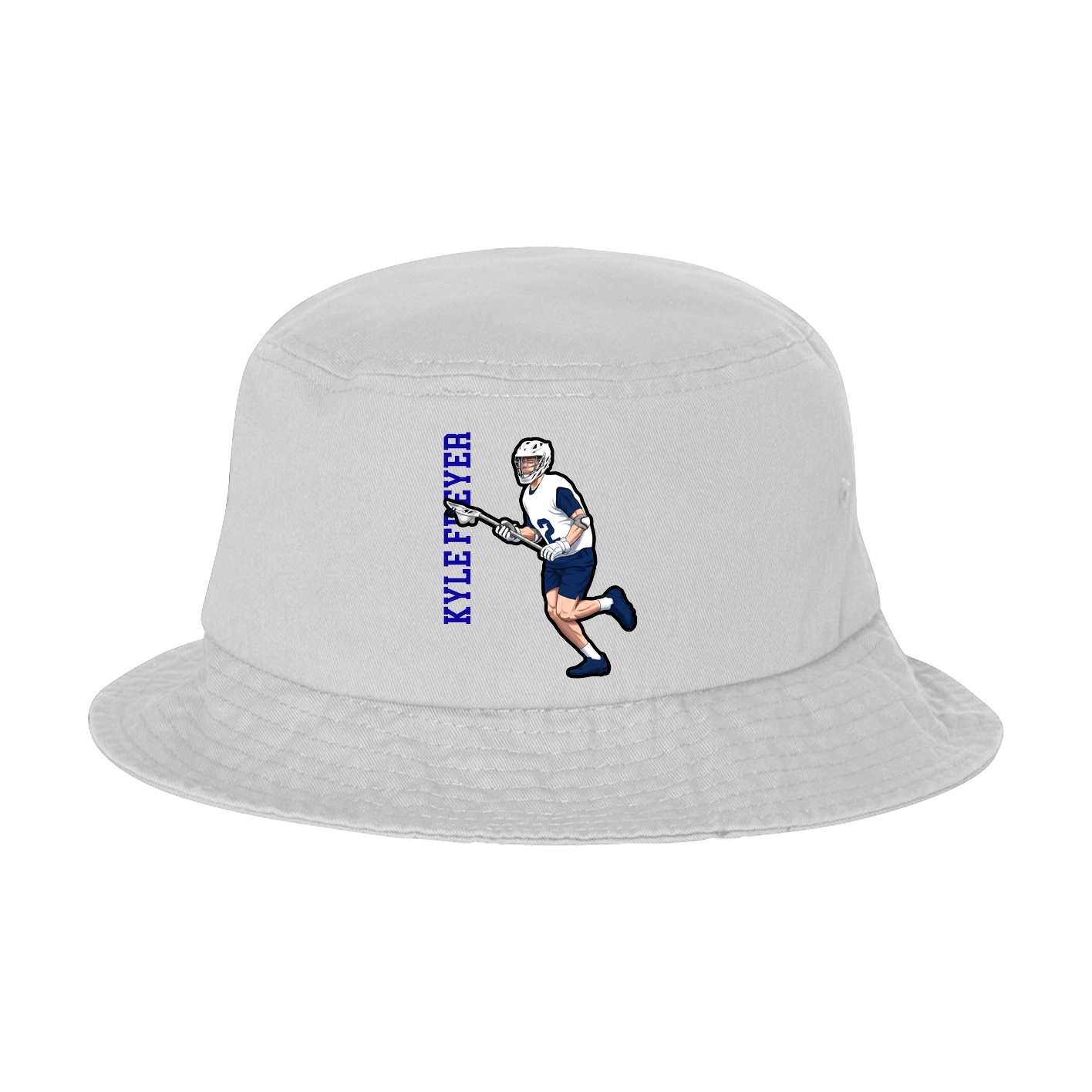 Bucket Cap — Name Vertical in White