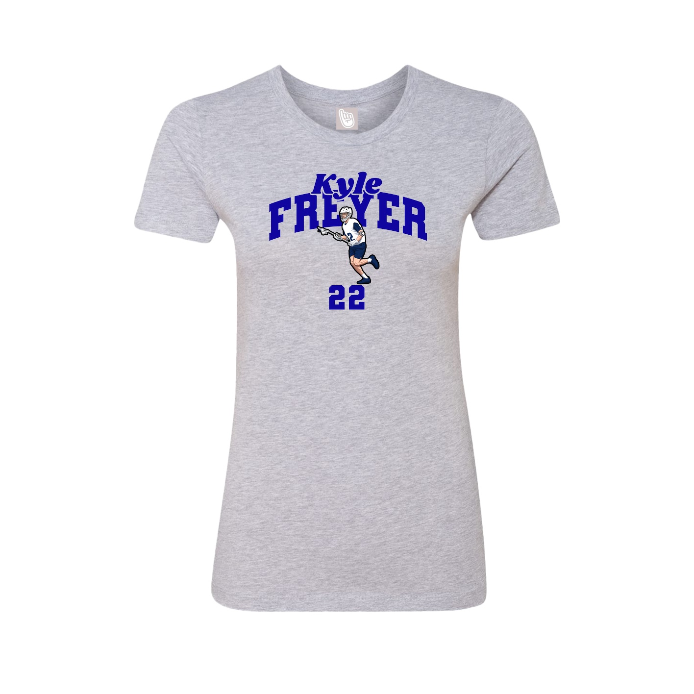 Fitted Women's Tee — Signature Arch in Grey