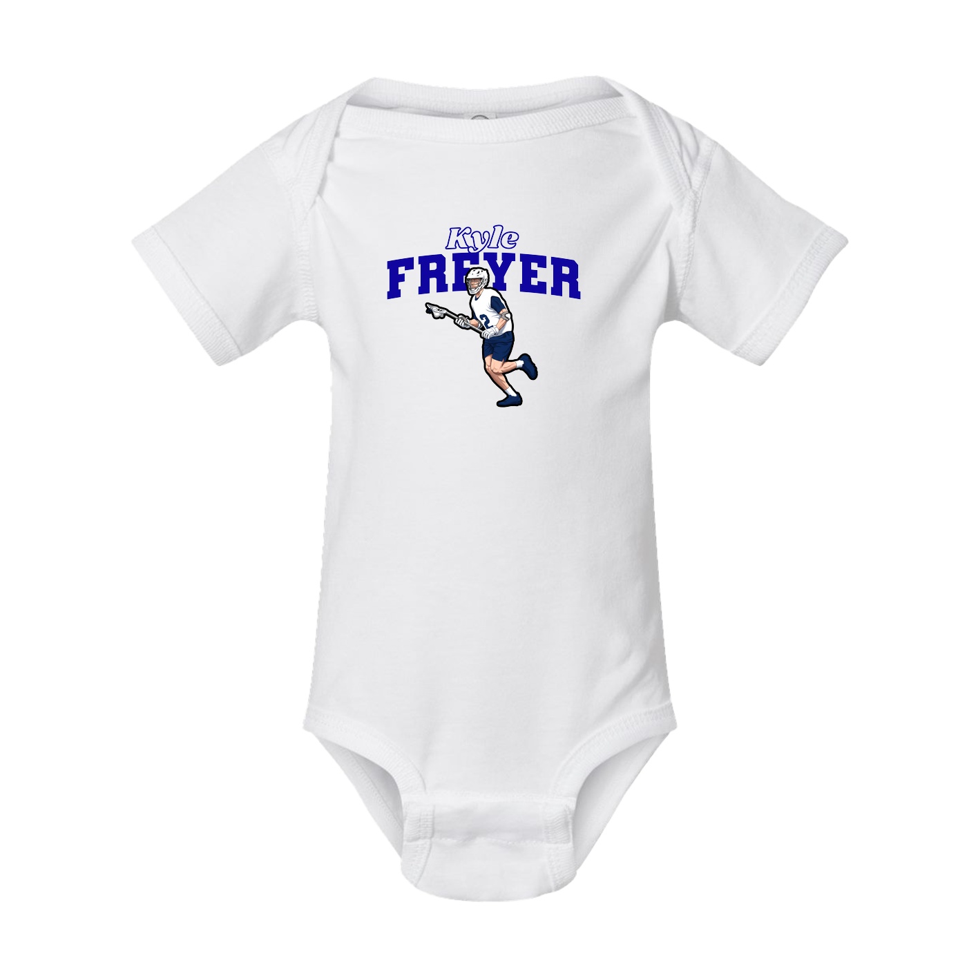 Baby Onesie — Name Arch in White