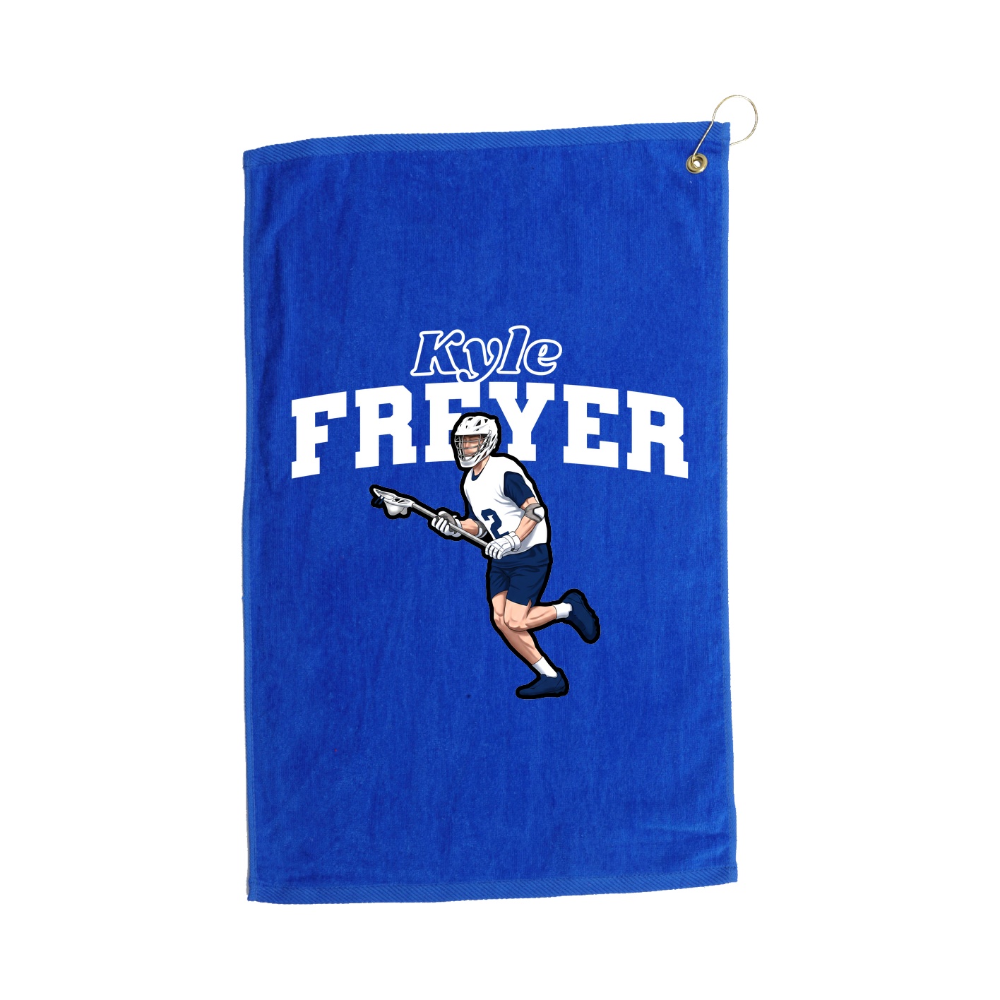 Golf Towel — Name Arch in Royal