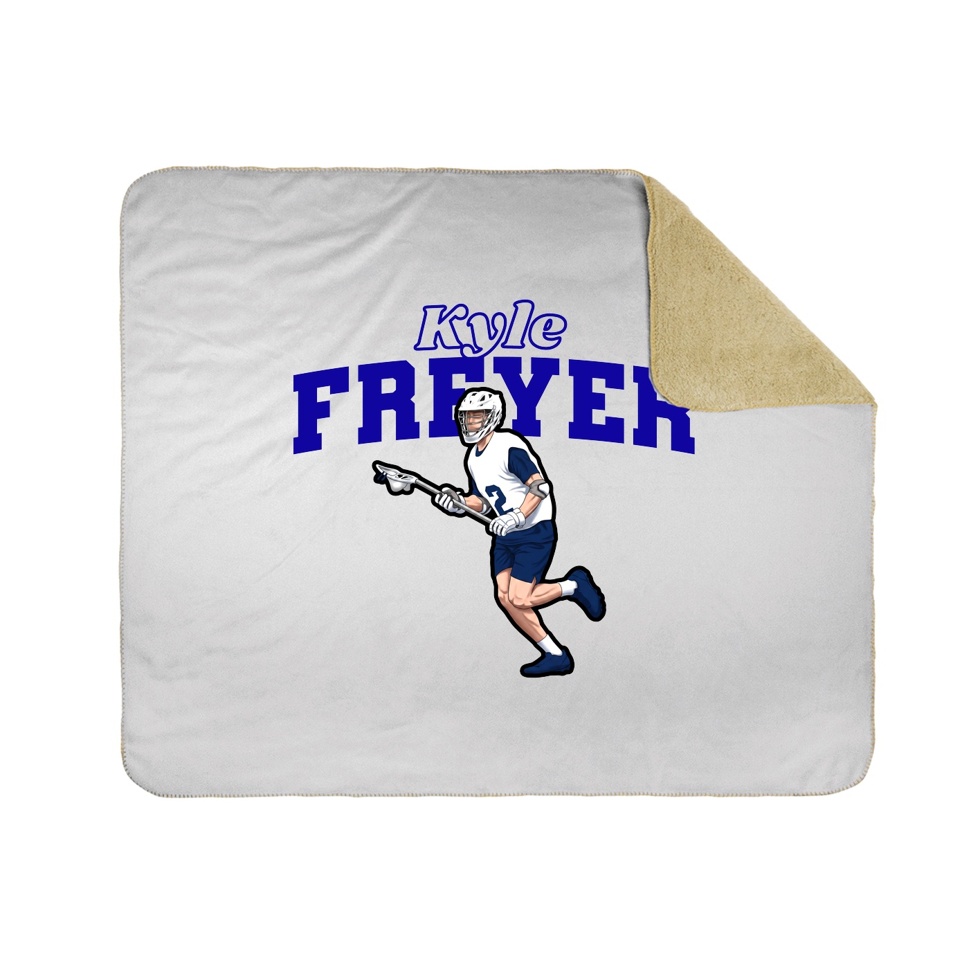 Throw Blanket — Name Arch in White