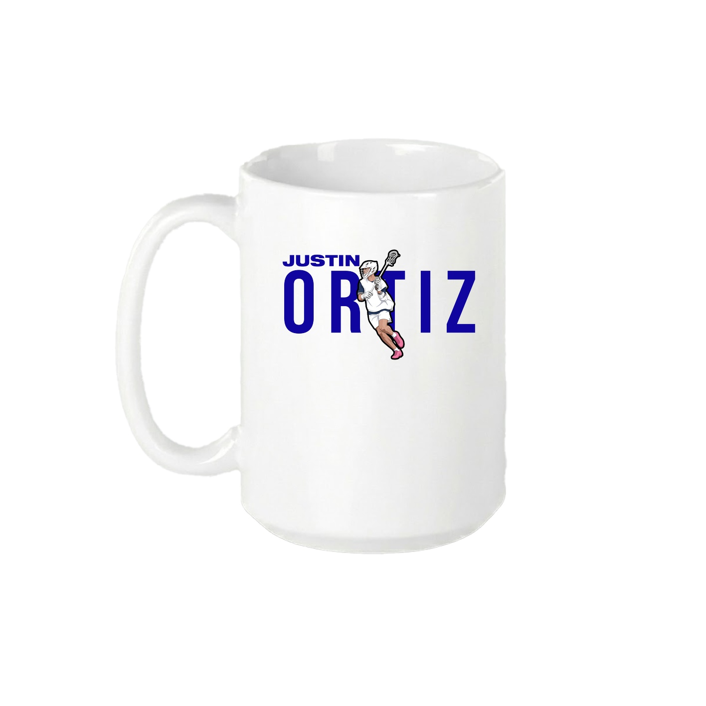 15oz Coffee Mug — Player Name in White