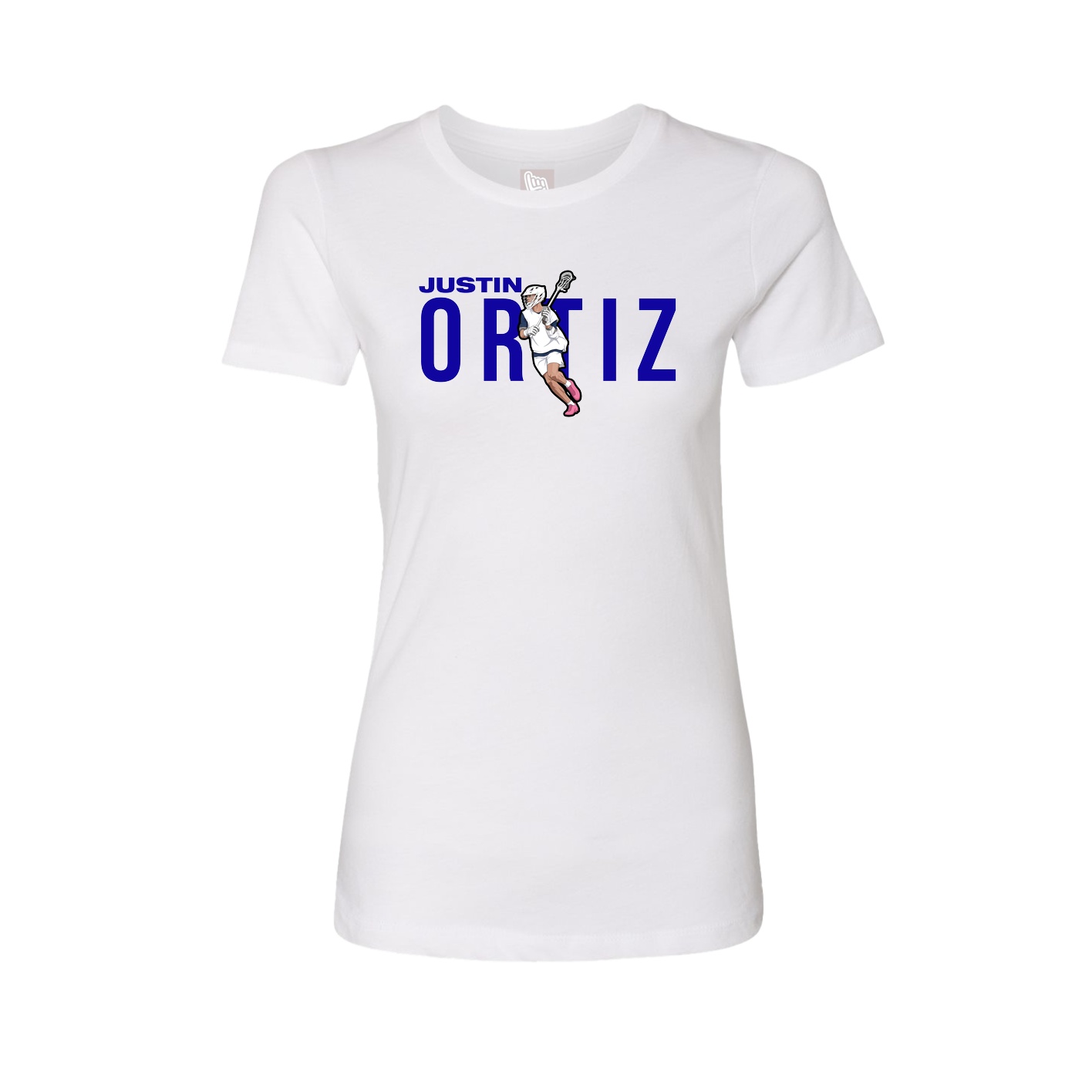 Fitted Women's Tee — Player Name in White