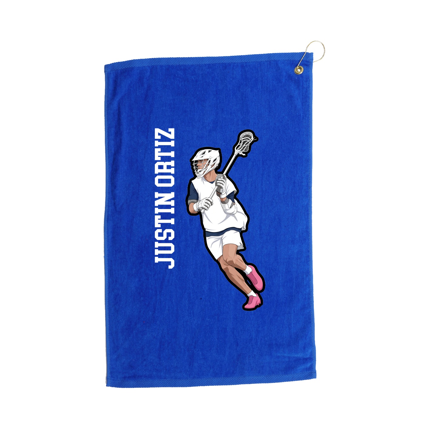 Golf Towel — Name Vertical in Royal