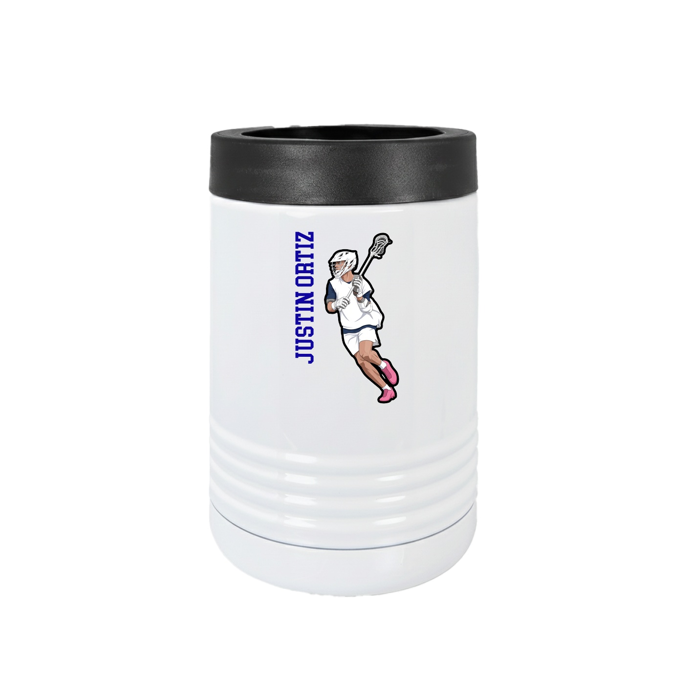 Beverage Holder — Name Vertical in White