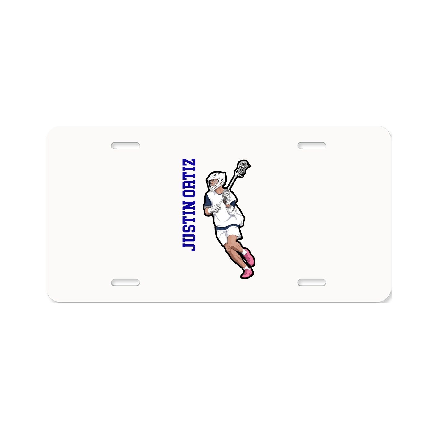 License Plate — Name Vertical in Classic
