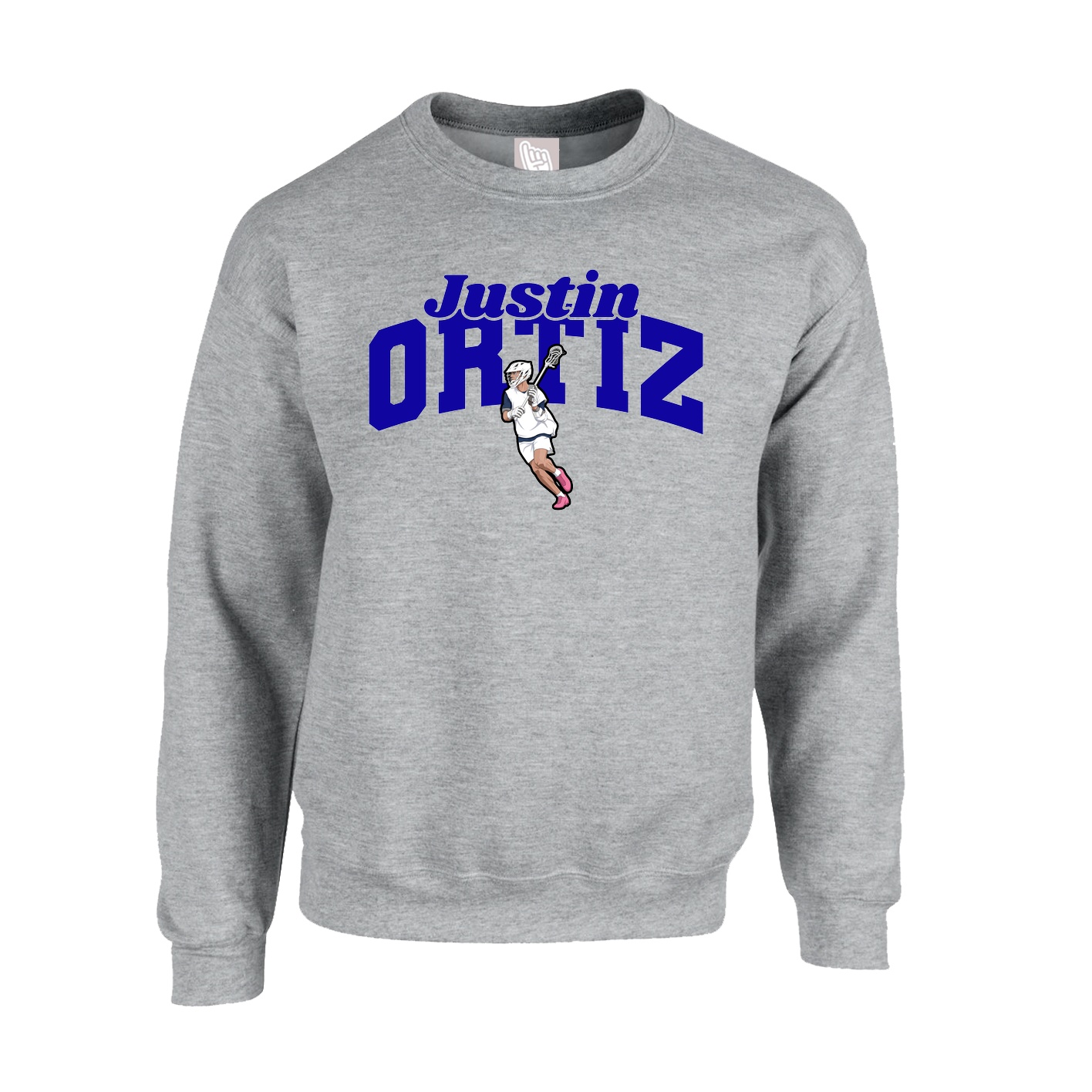Fleece Crew — Signature Arch in Grey