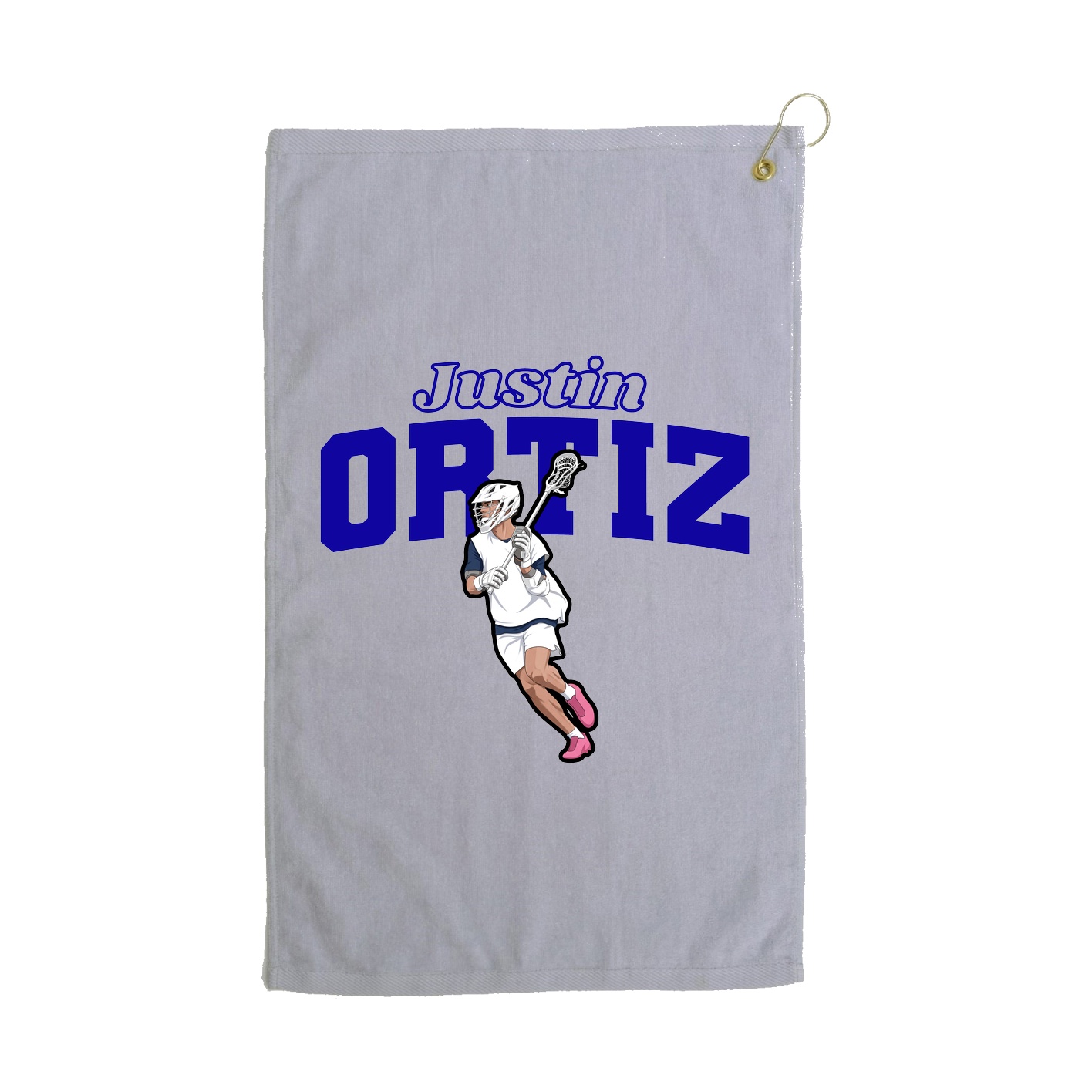Golf Towel — Name Arch in Grey