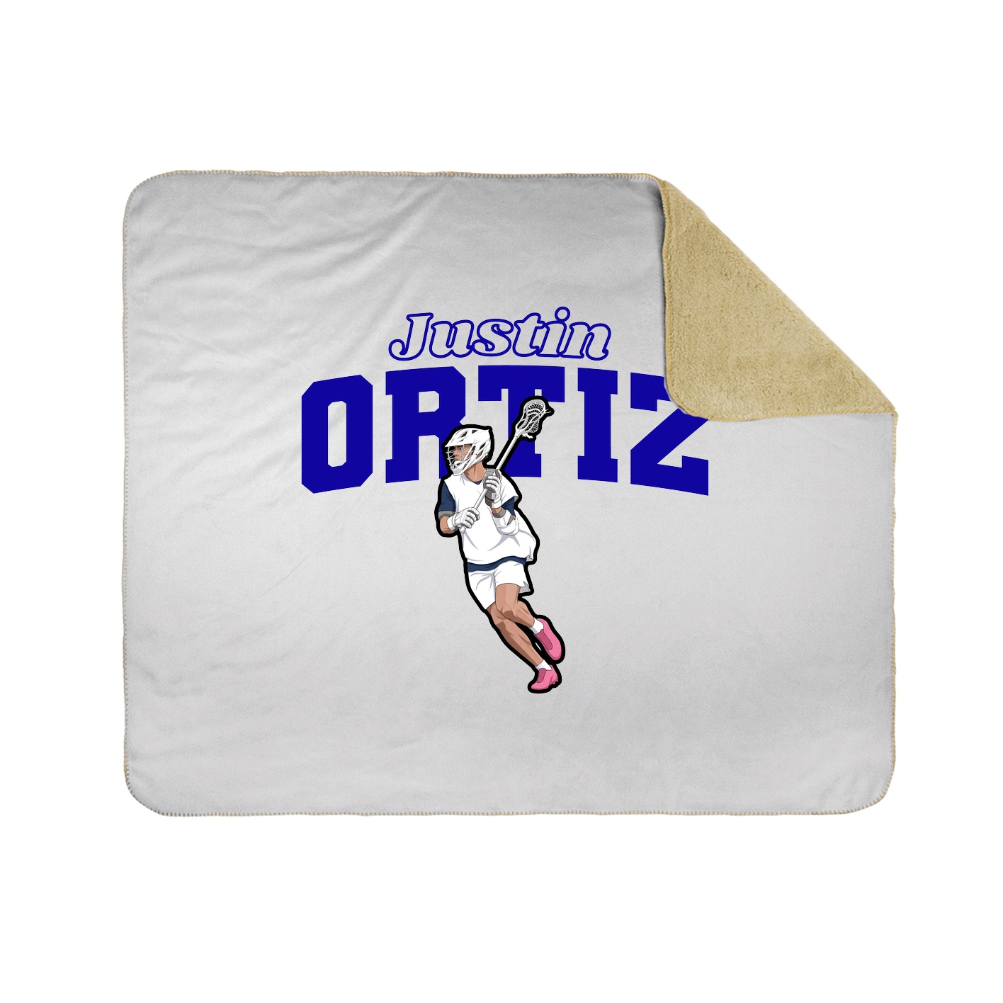 Throw Blanket — Name Arch in White