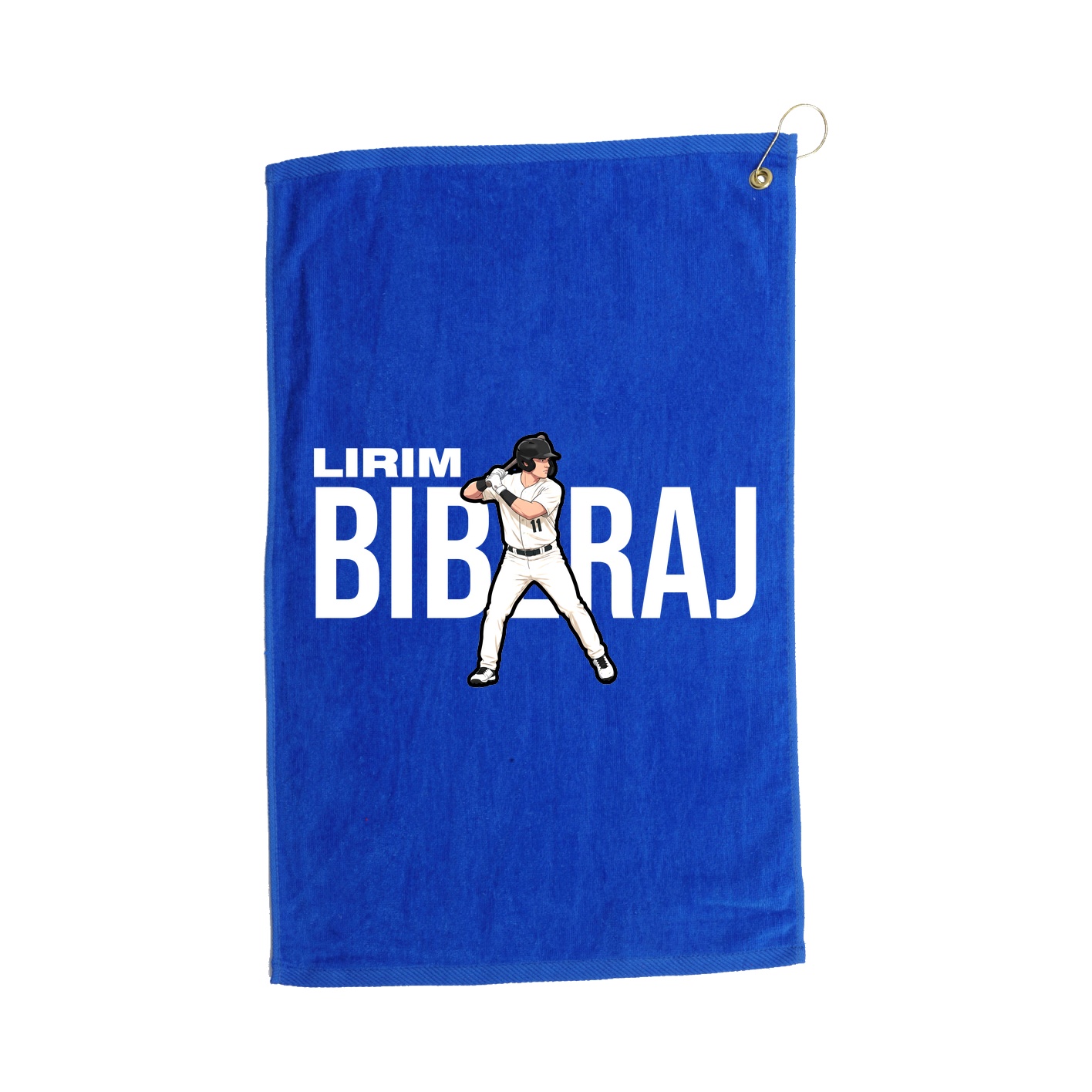 Golf Towel — Player Name in Royal