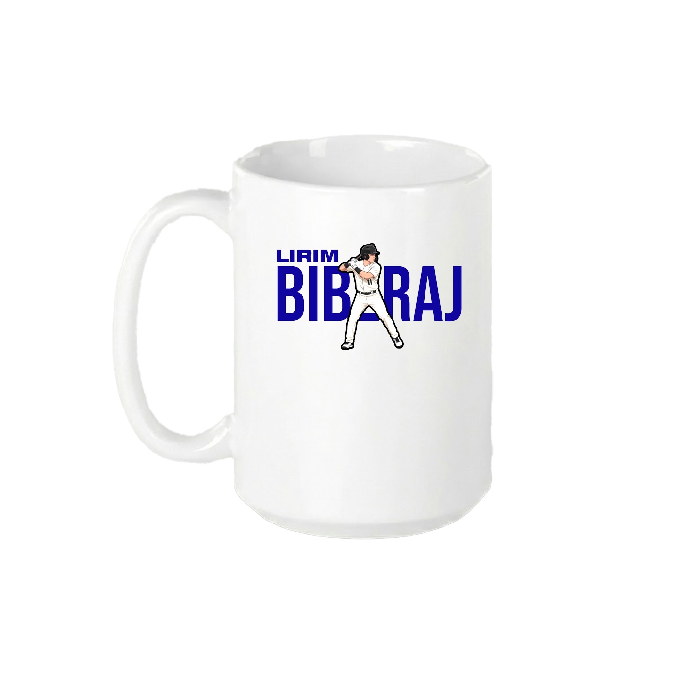 15oz Coffee Mug — Player Name in White
