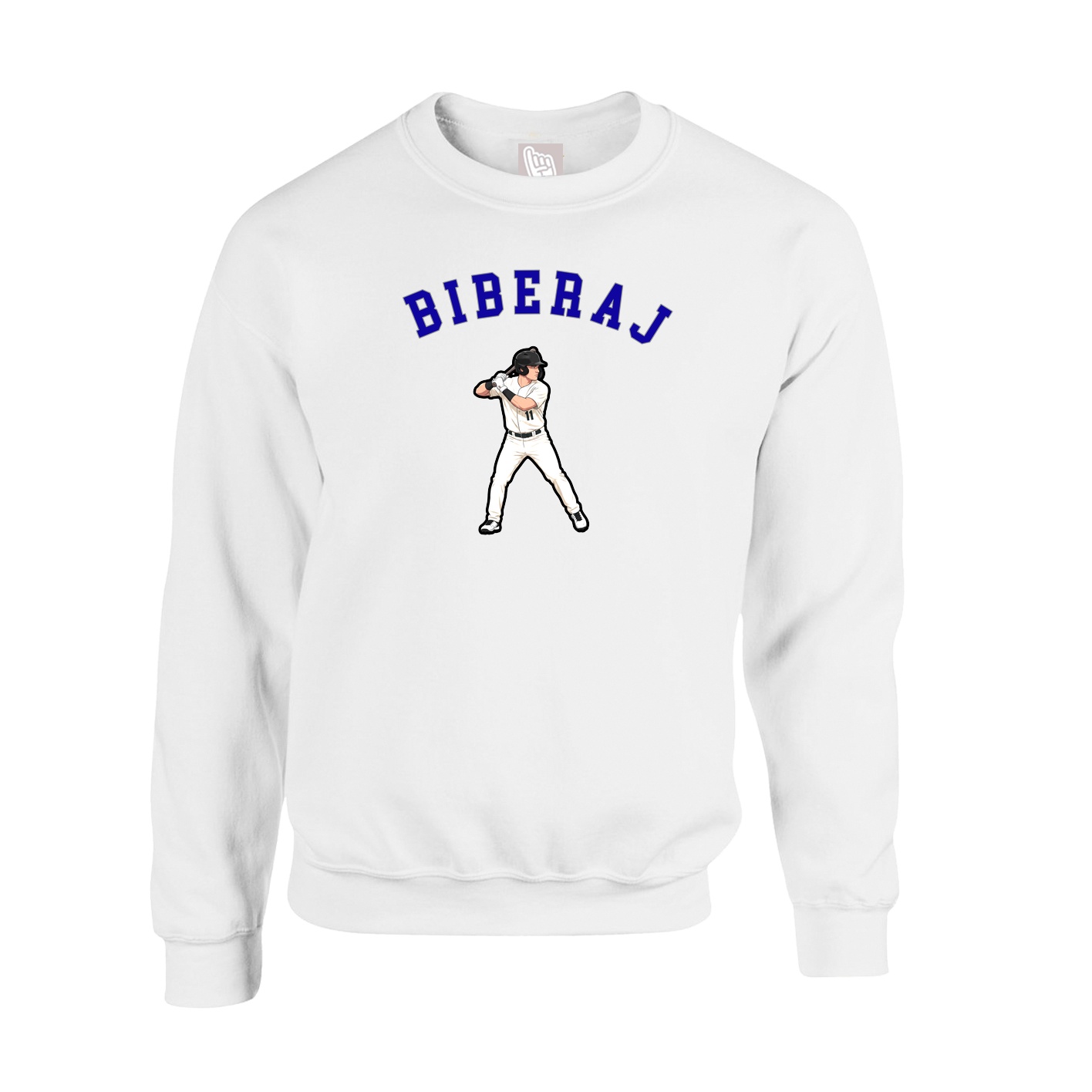 Fleece Crew — Shirsey Arch in White