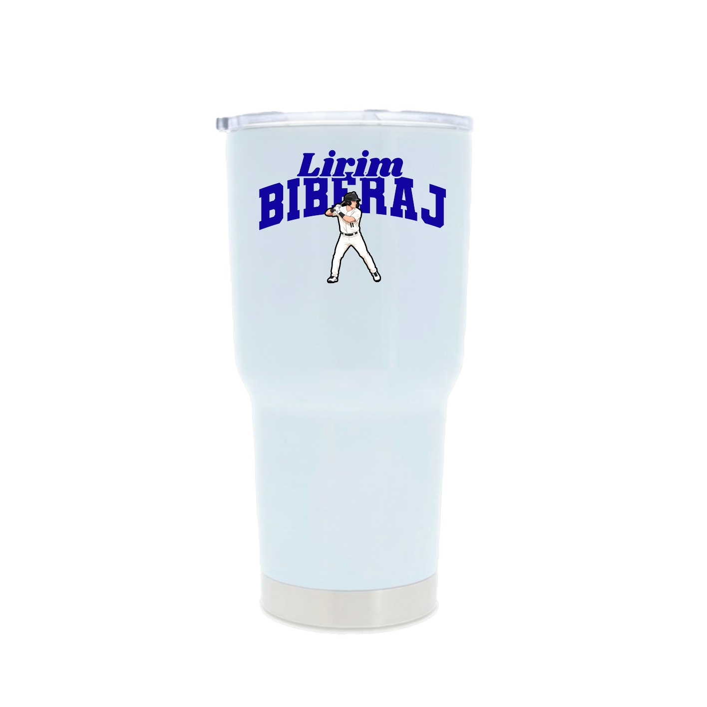 30oz Stainless Steel Tumbler — Signature Arch in White