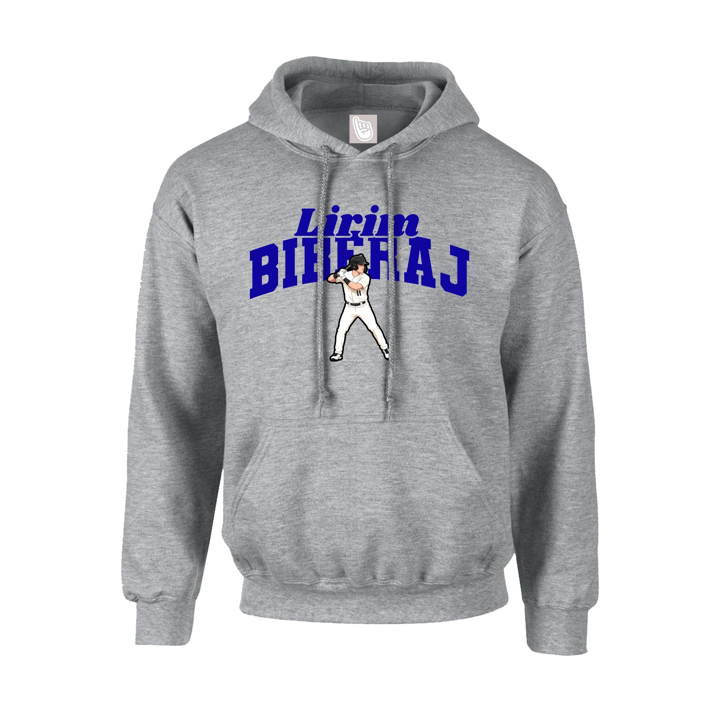 Youth Hoodie — Signature Arch in Grey