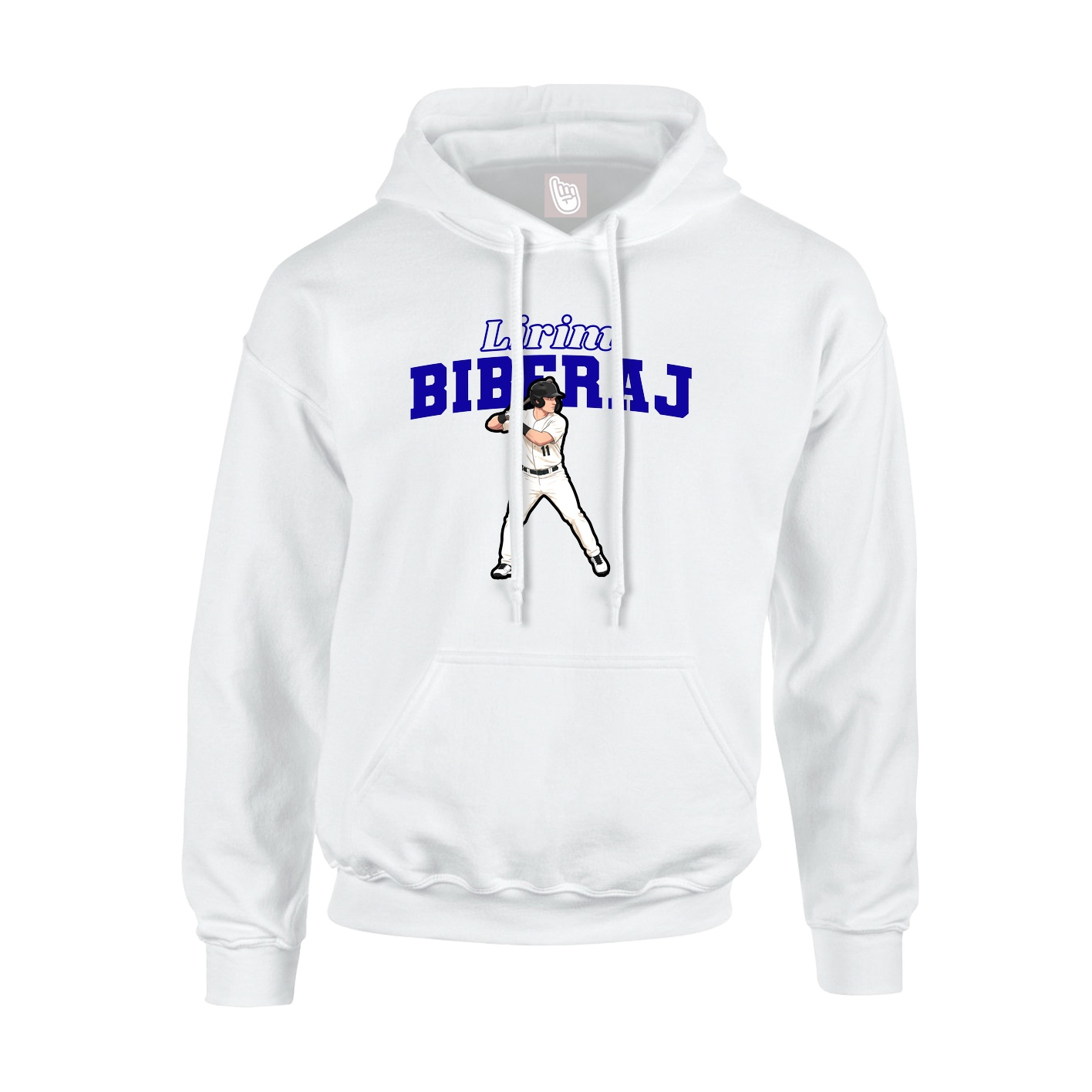 Hoodie — Name Arch in White