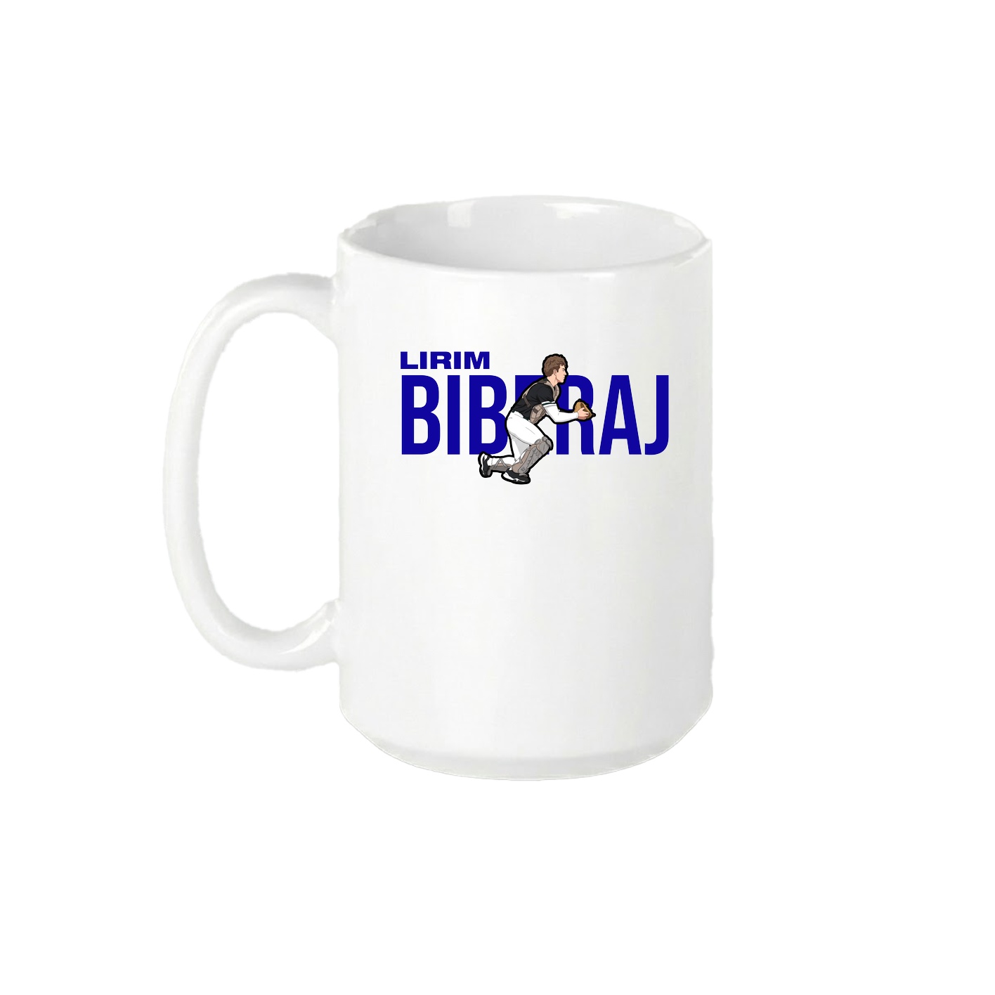 15oz Coffee Mug — Player Name in White
