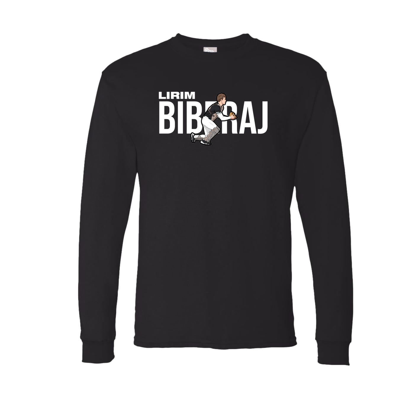 Long Sleeve Tee — Player Name in Black