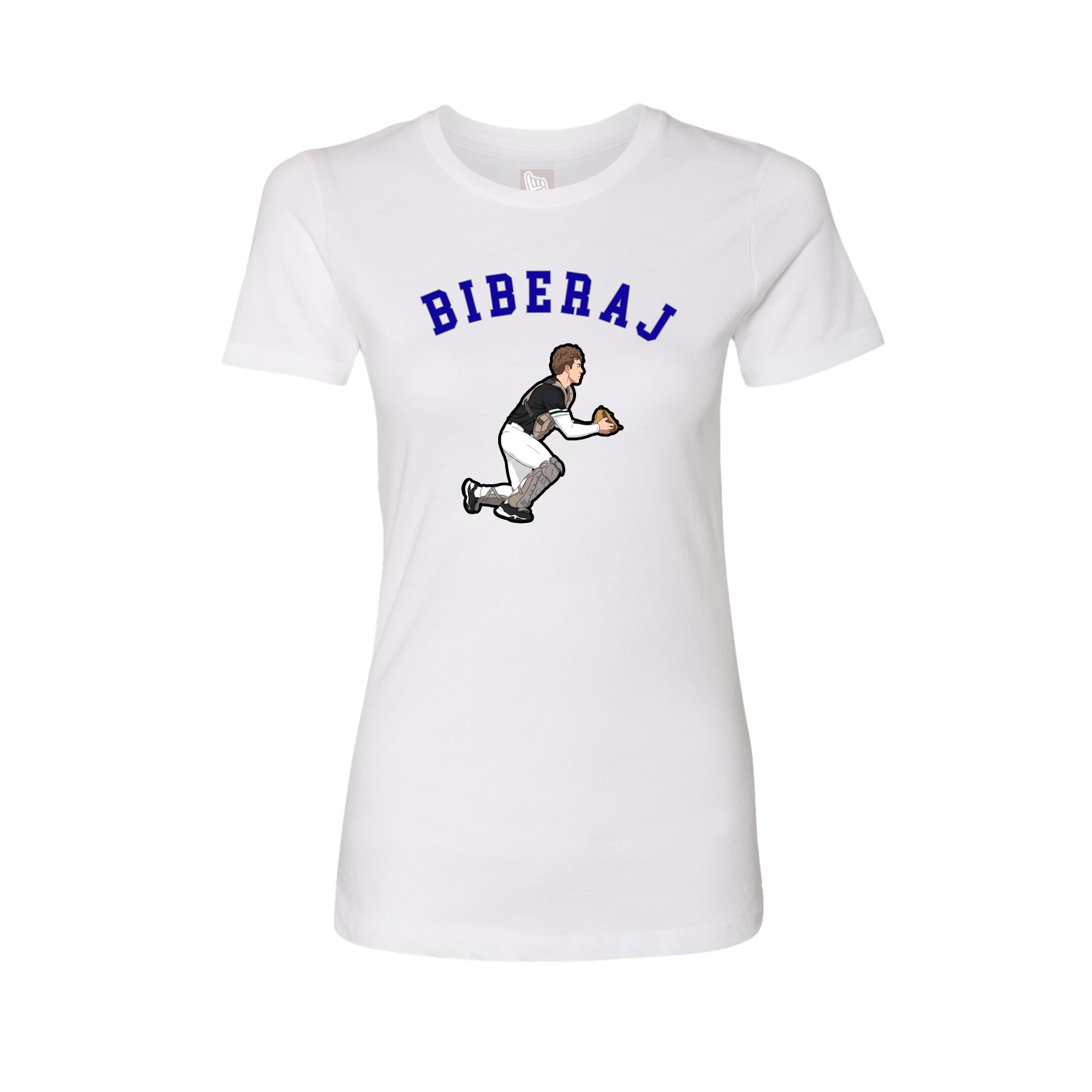 Fitted Women's Tee — Shirsey Arch in White