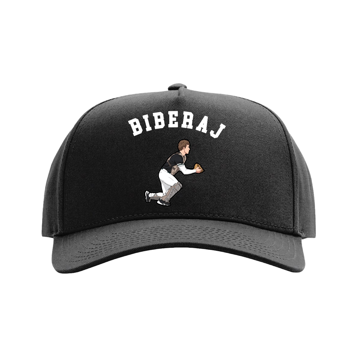 Full Fabric Five-Panel Champ Cap — Shirsey Arch in Black
