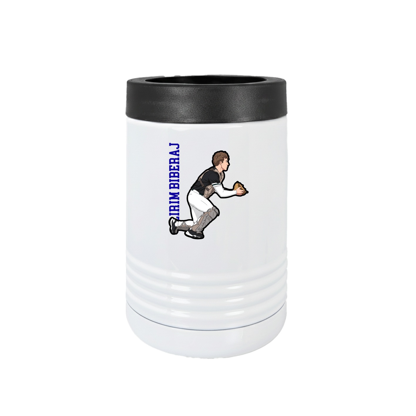 Beverage Holder — Name Vertical in White