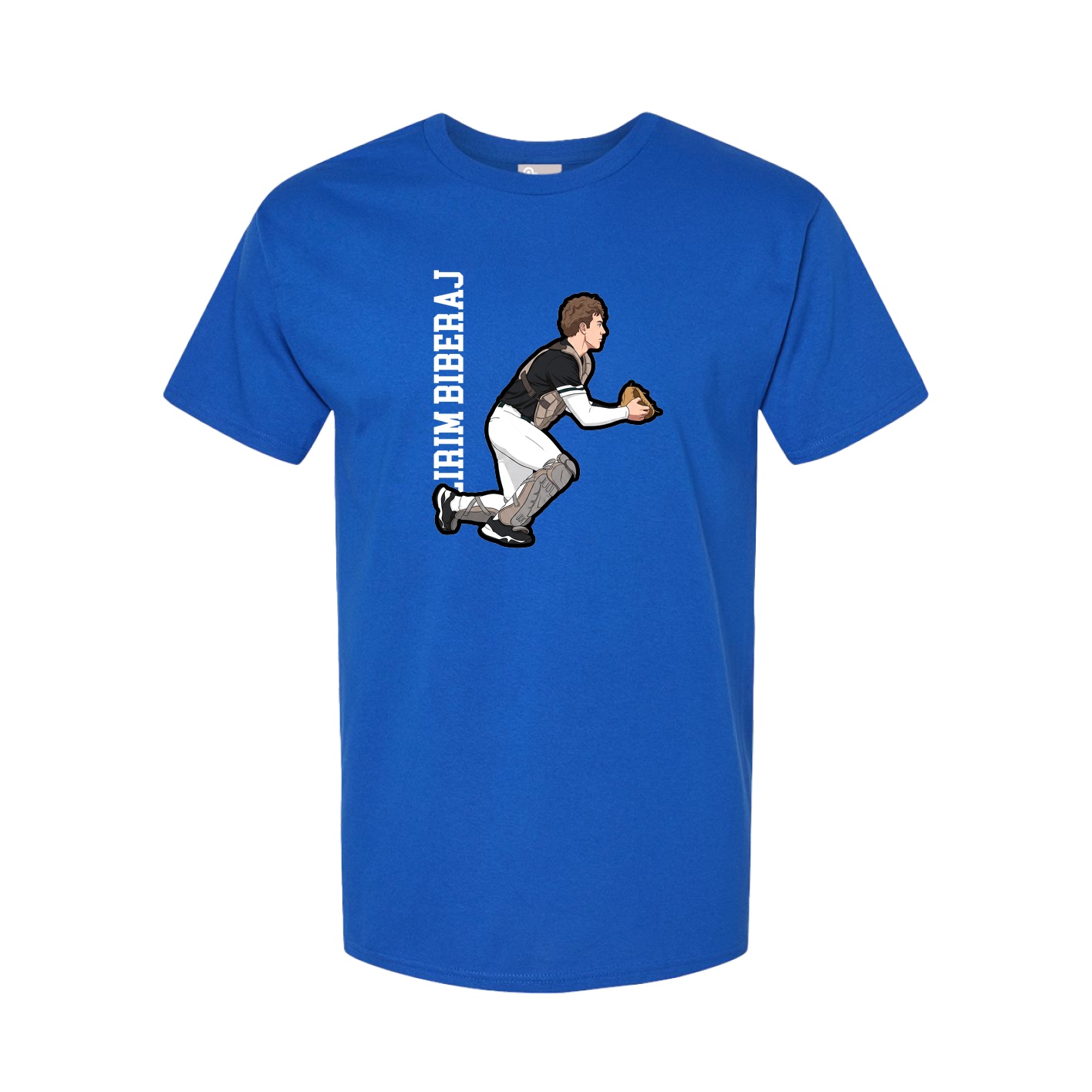 Youth Tee — Name Vertical in Royal