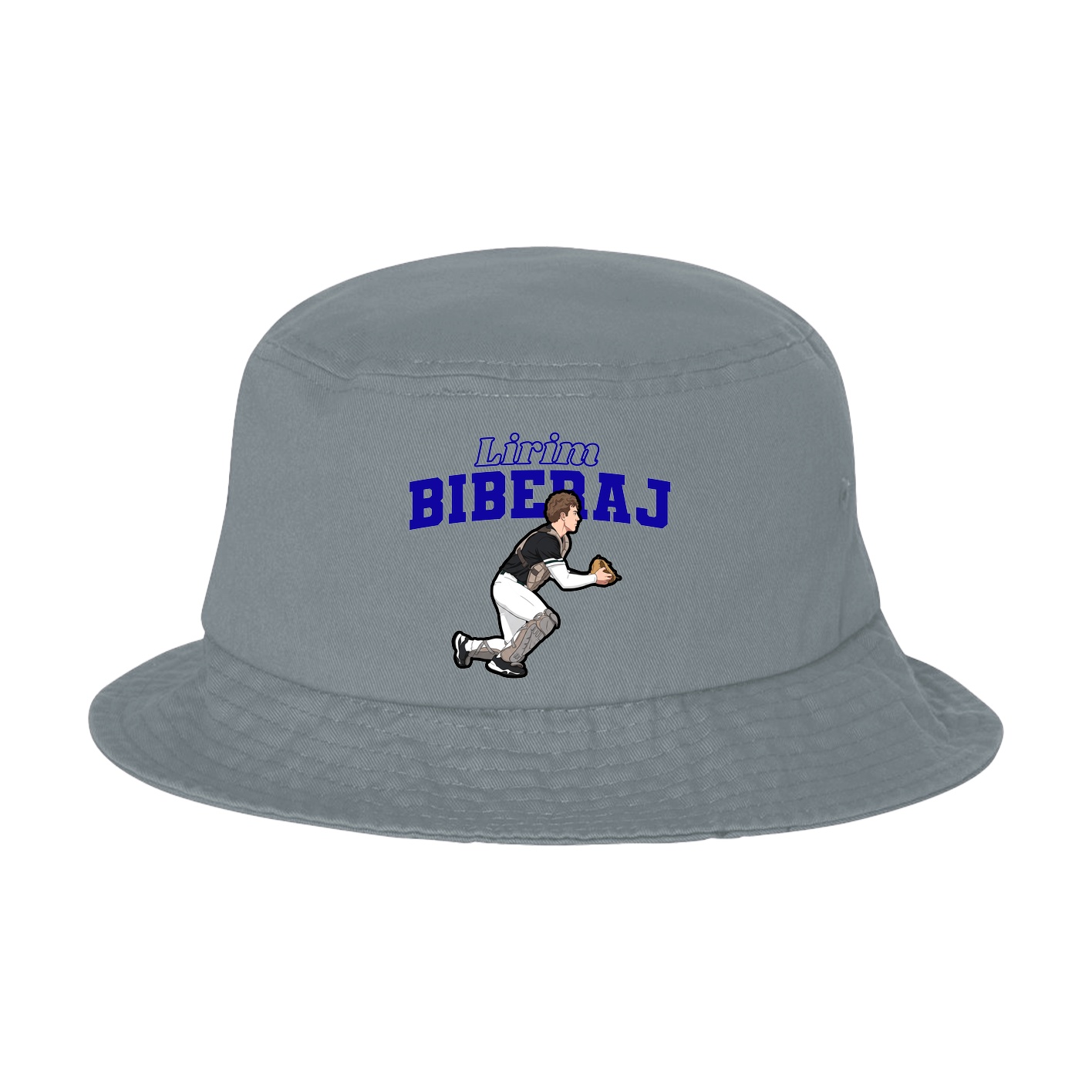 Bucket Cap — Name Arch in Grey