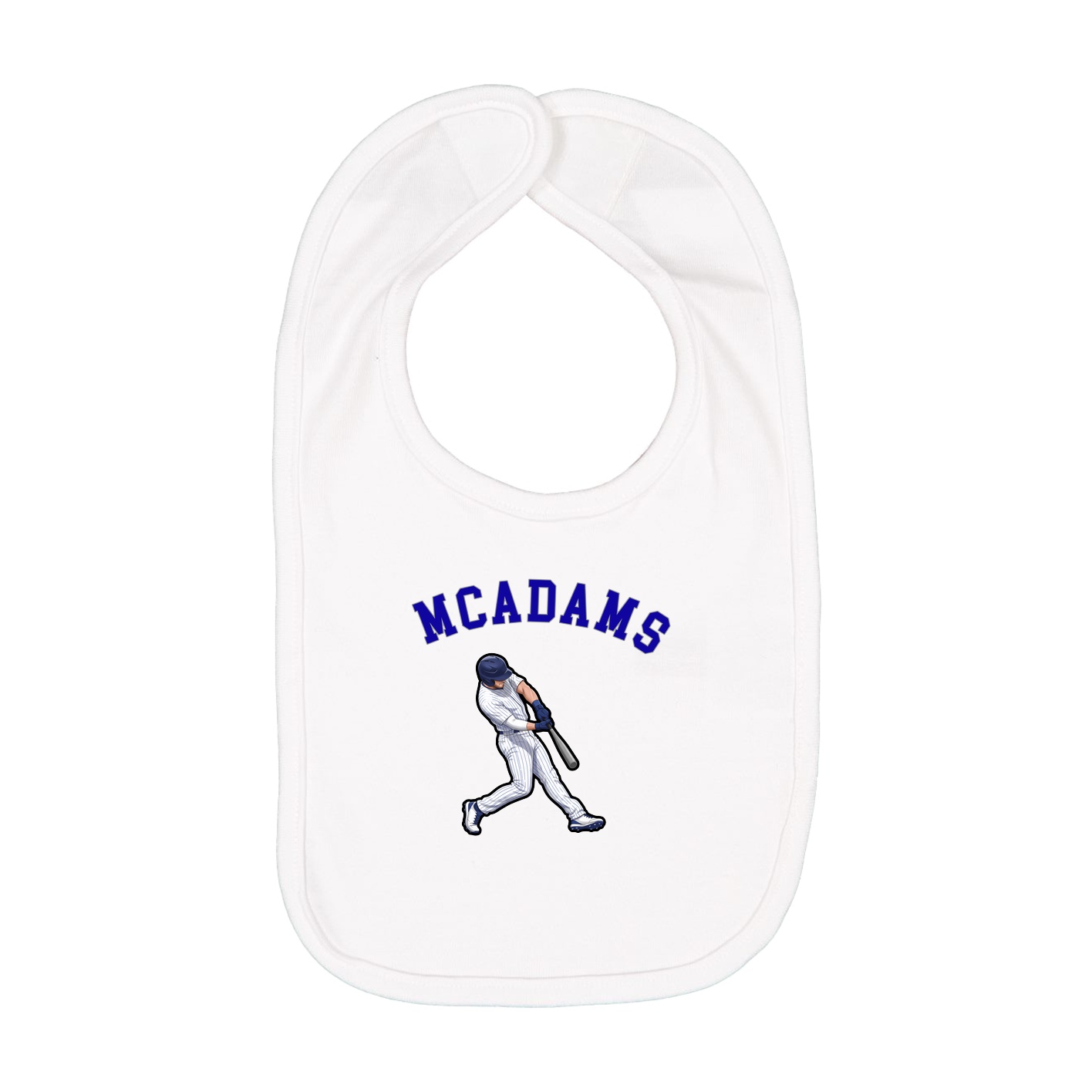 Infant Bib — Shirsey Arch in White